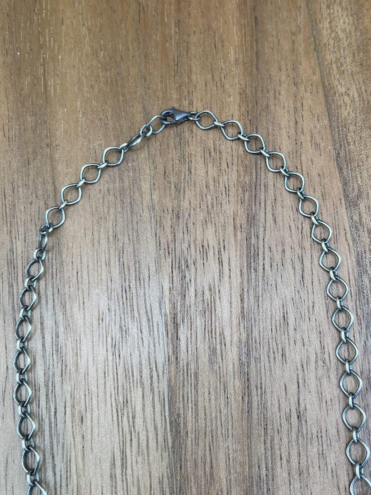 Native American Navajo Handmade Silver Kingman Turquoise Double Cluster Necklace