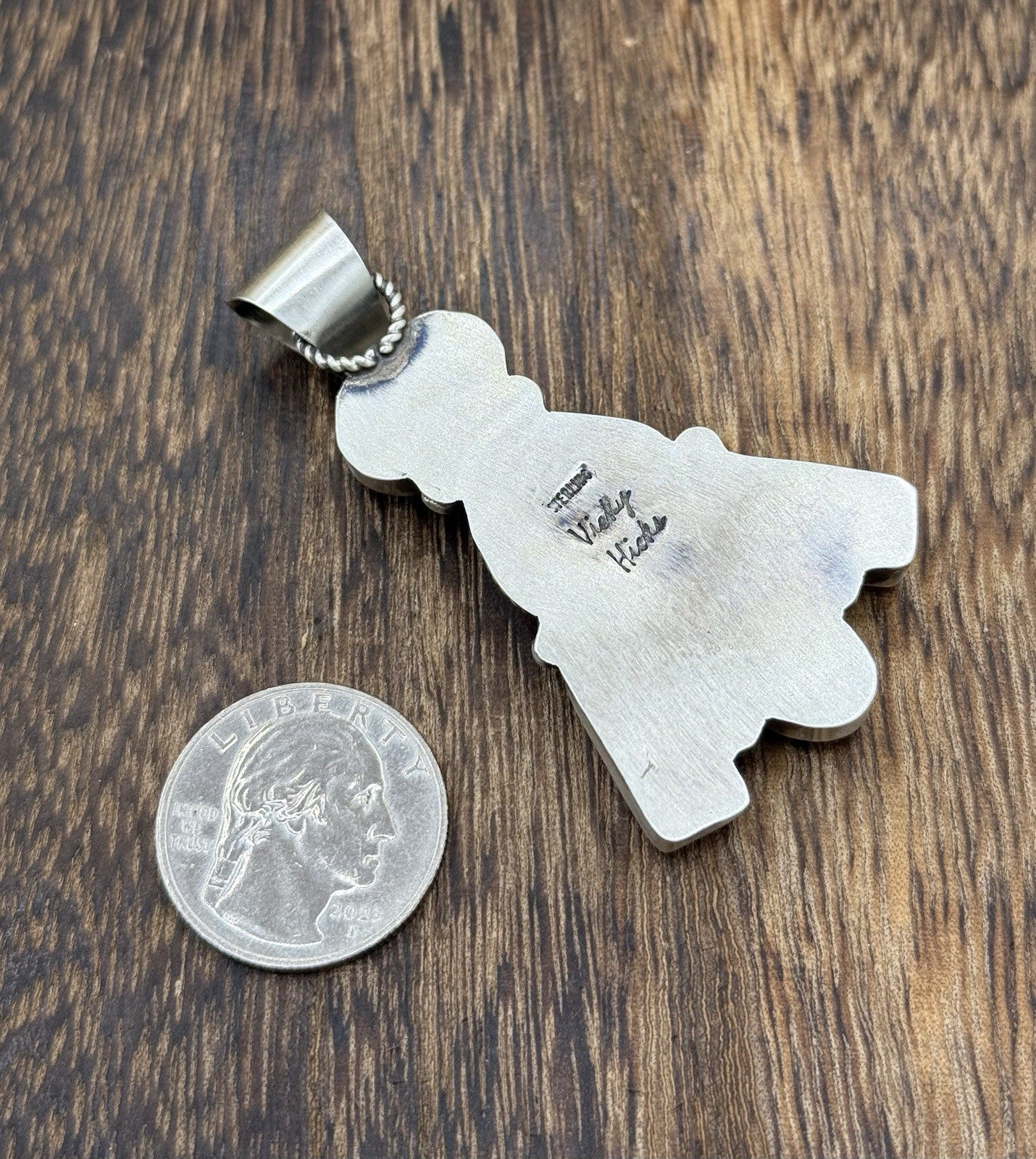 Native Navajo Handmade Sterling Silver Multi Spiny Oyster Shell Cluster Pendant