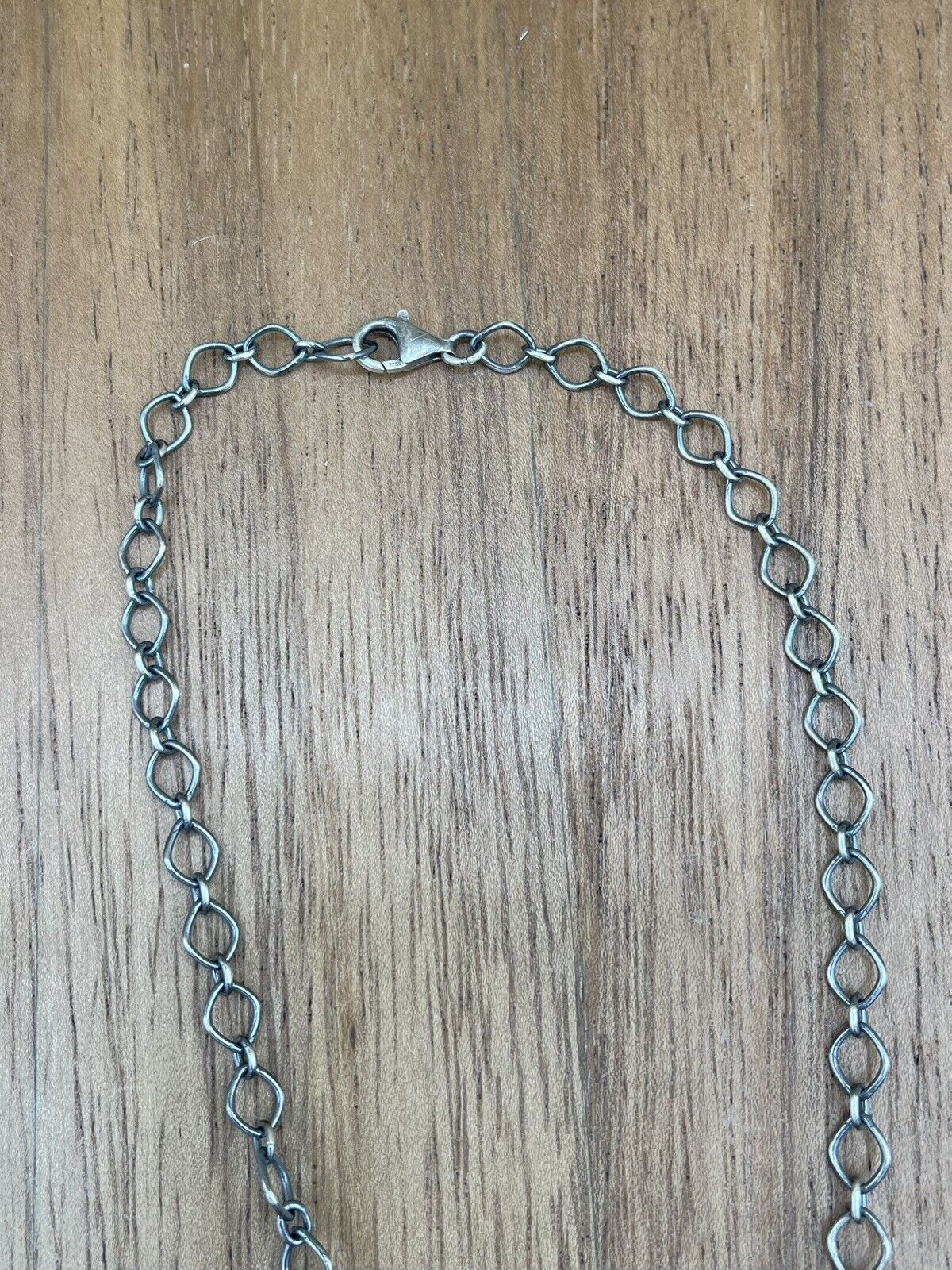 Native American Navajo Handmade Silver Royston Turquoise Y Lariat Necklace 16”