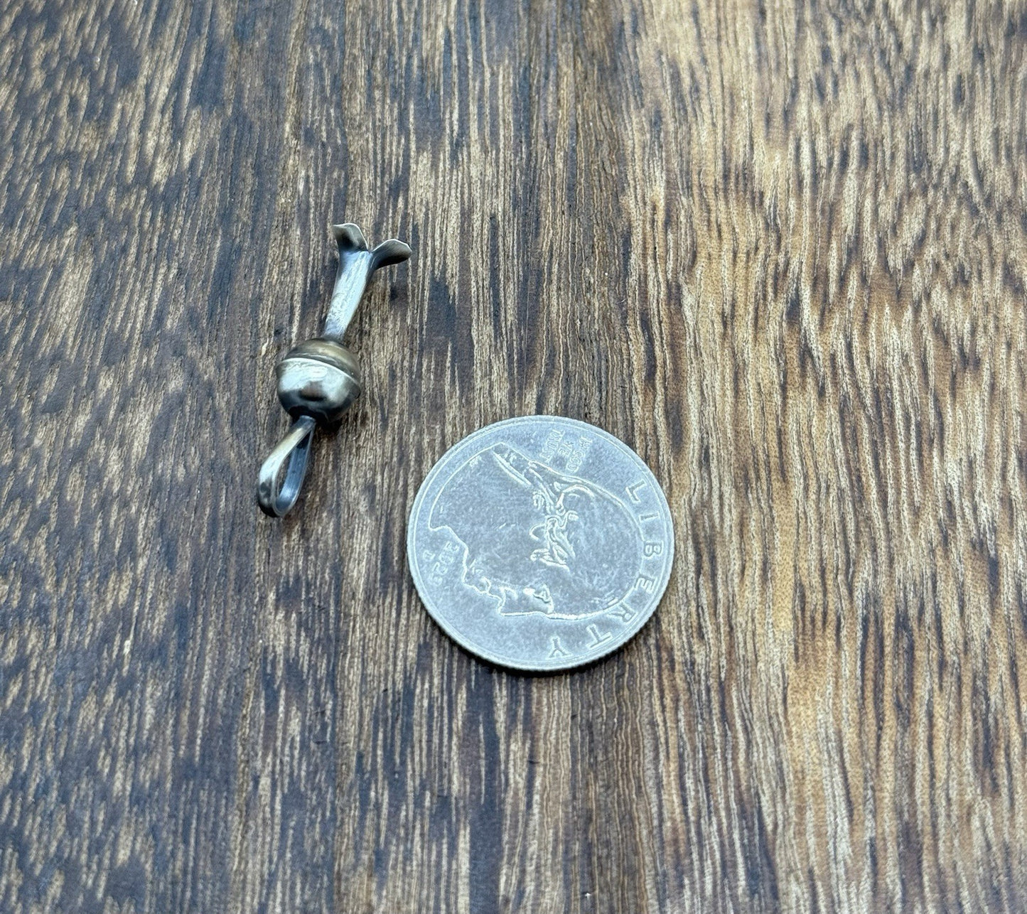 Navajo Handmade Sterling Silver Medium Flower Blossom Pendant By Lenora Garcia