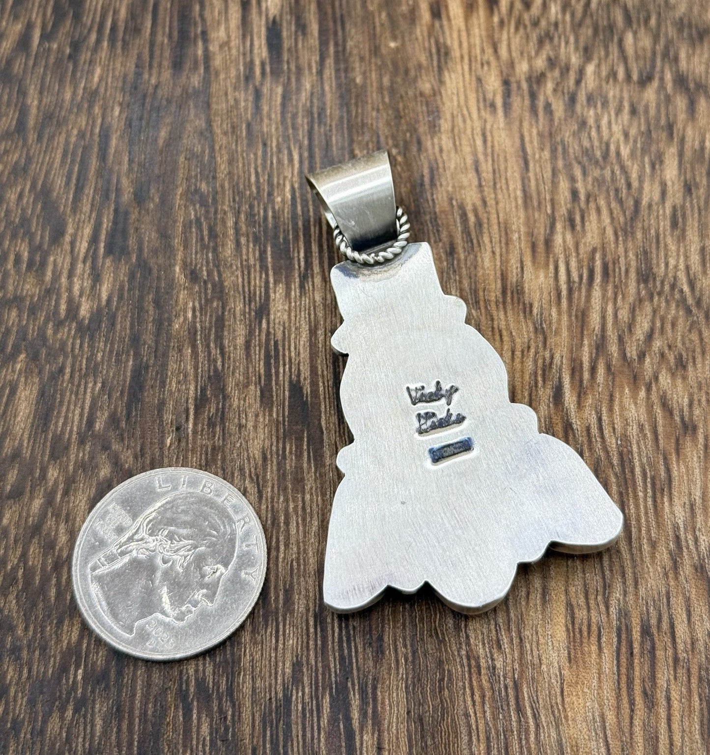 Native Navajo Handmade Sterling Silver Multi Spiny Oyster Shell Cluster Pendant