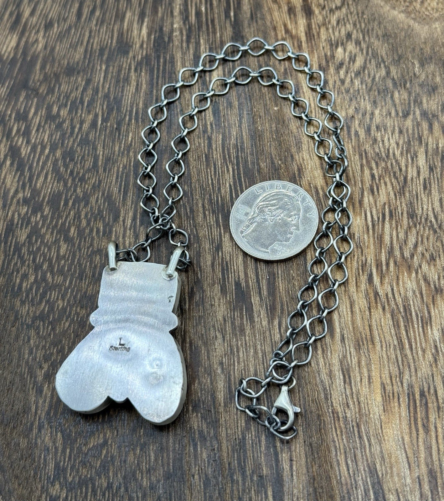 Navajo Handmade Sterling Silver Multi stone Turquoise Cluster Bar Necklace 18”