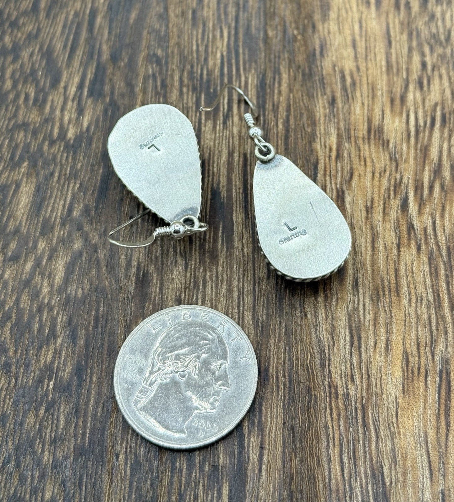Native Navajo Handmade Sterling Silver Red Spiny Oyster Shell Dangle Earrings
