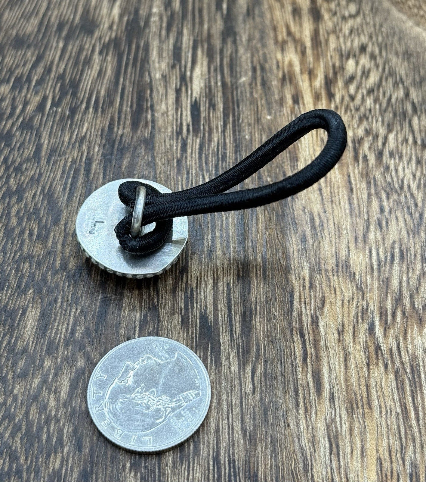 Native American Navajo Handmade Sterling Silver Golden Hills Turquoise Hair Tie