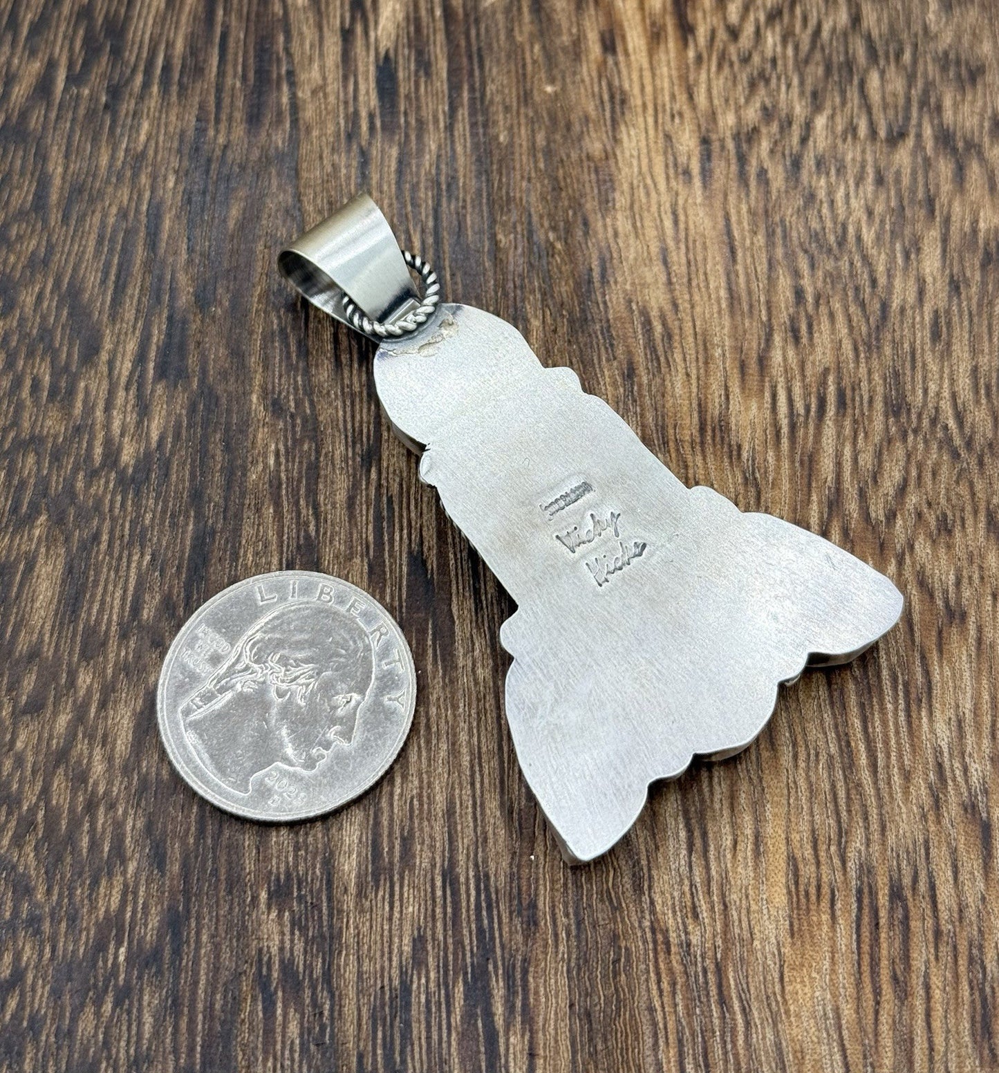 Native Navajo Handmade Sterling Silver Multi Spiny Oyster Shell Cluster Pendant