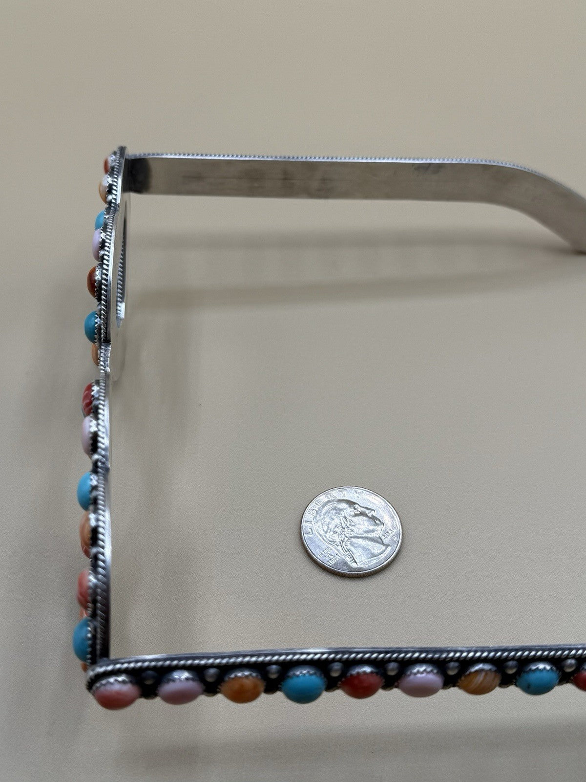 First Ever Navajo Handmade Sterling Silver Multi Stone Glasses By Tricia Smith