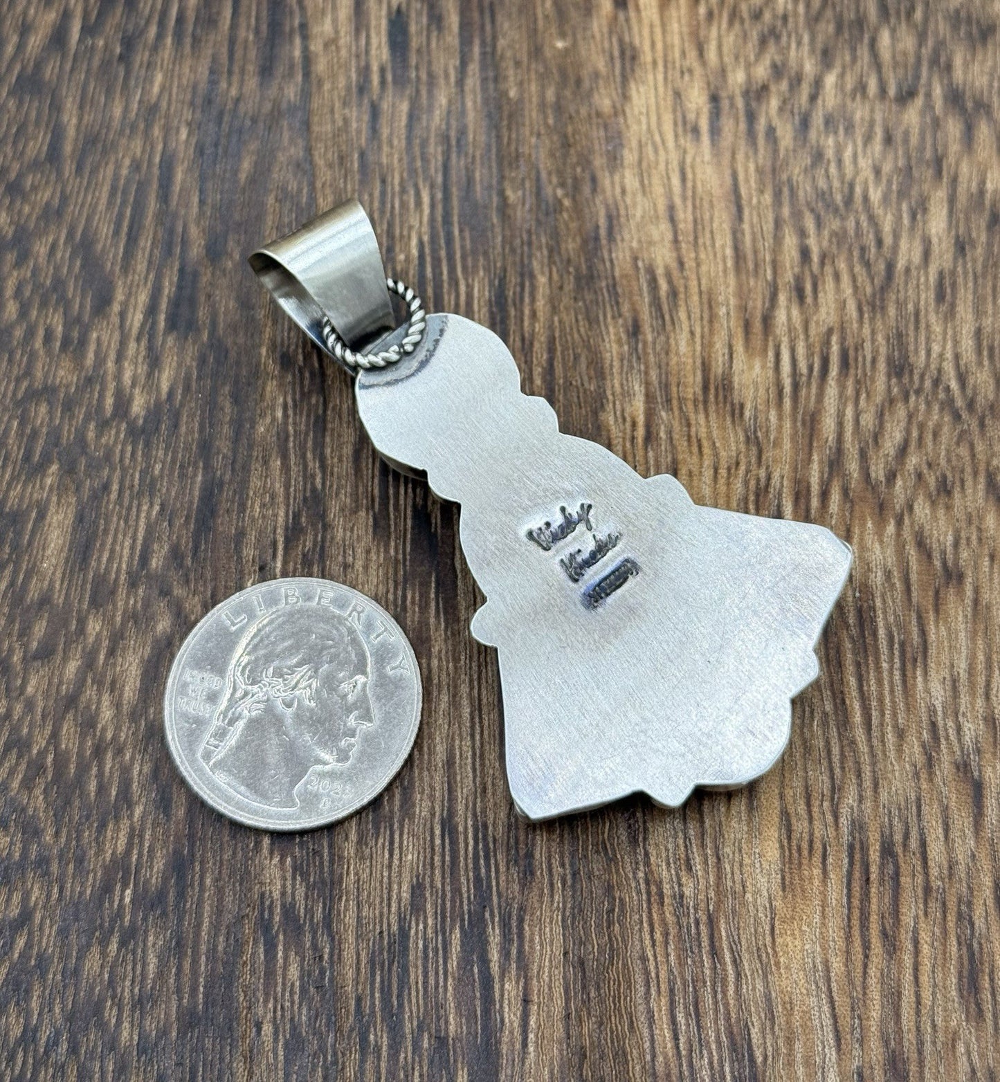 Native Navajo Handmade Sterling Silver Multi Spiny Oyster Shell Cluster Pendant