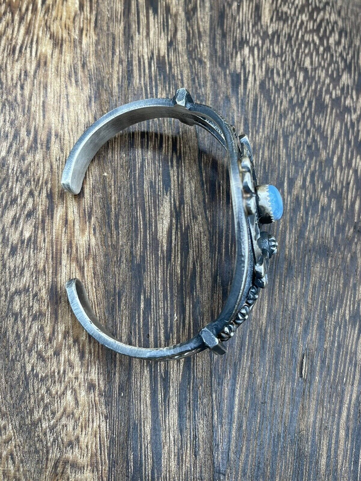 Native American Silver Navajo Handmade Golden Hills Turquoise Old look Bracelet