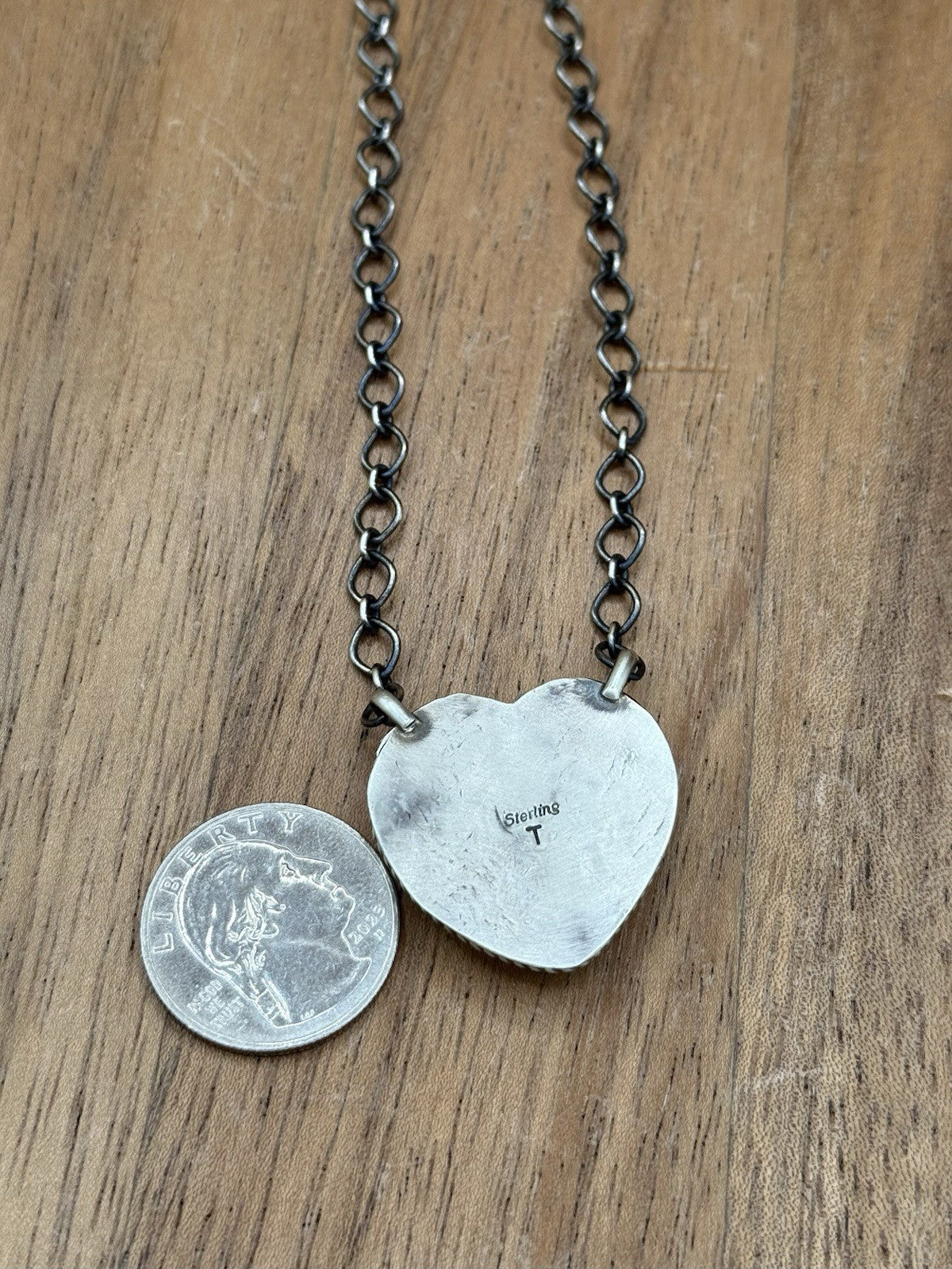 Navajo Handmade Sterling Silver Purple Spiny Oyster Necklace 18” By Tricia Smith