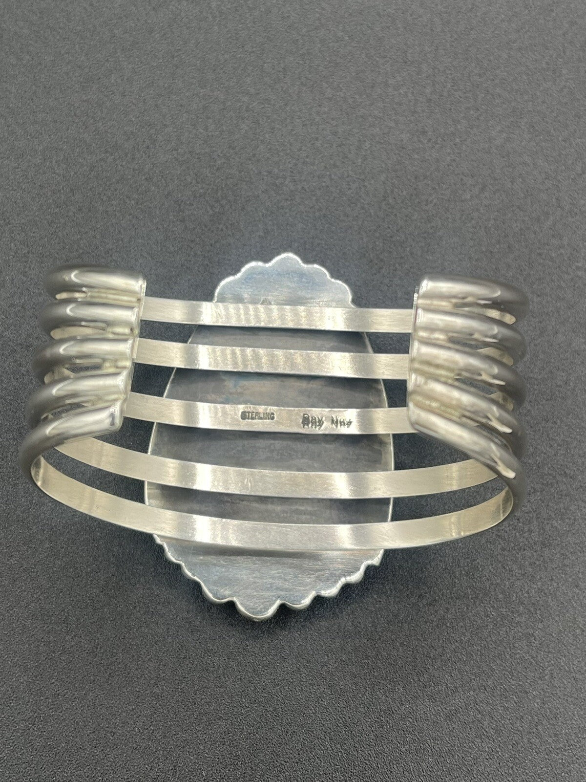 Native American Sterling Silver Navajo Handmade Natural Turquoise Cuff Bracelet