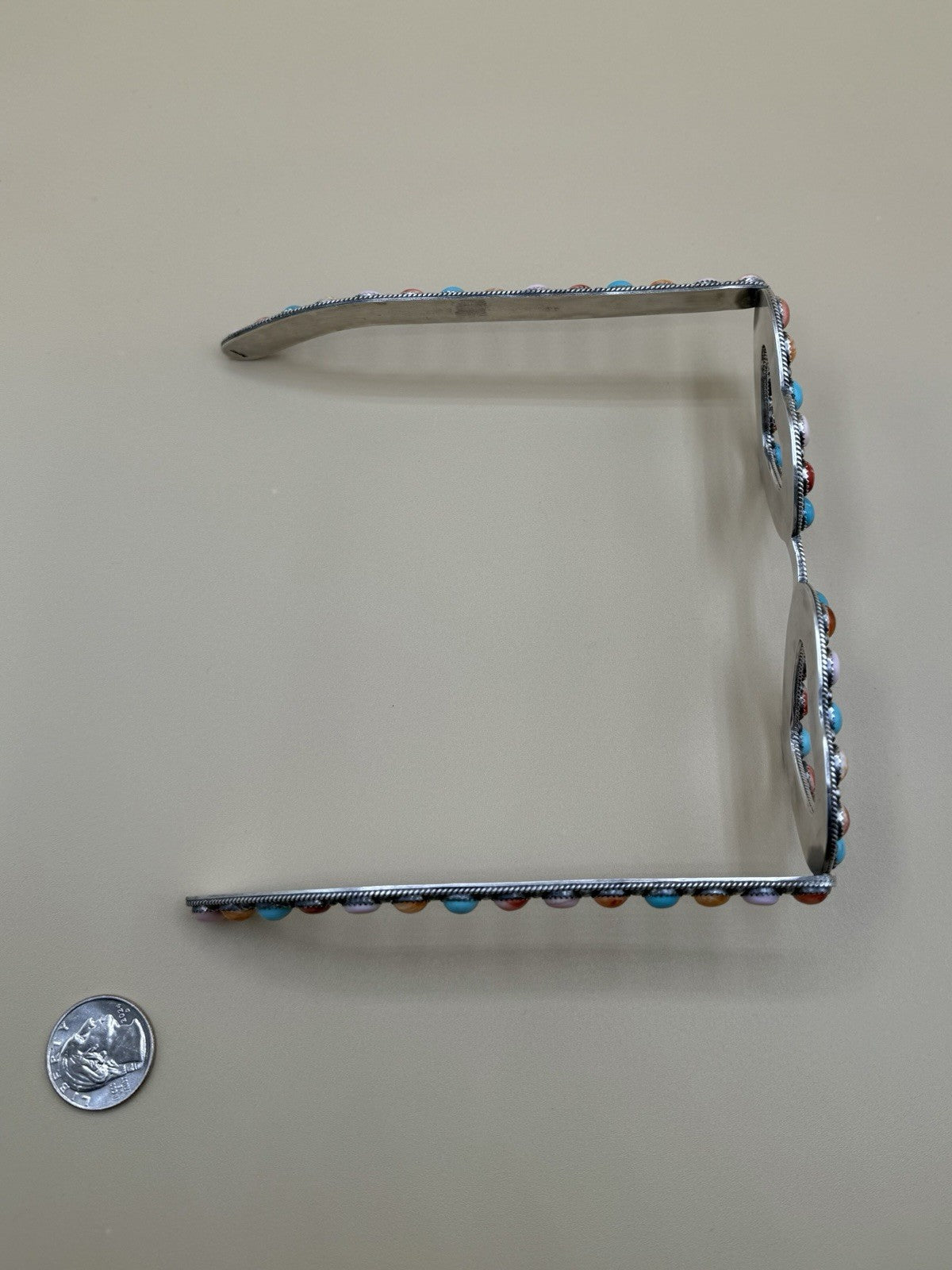 First Ever Navajo Handmade Sterling Silver Multi Stone Glasses By Tricia Smith