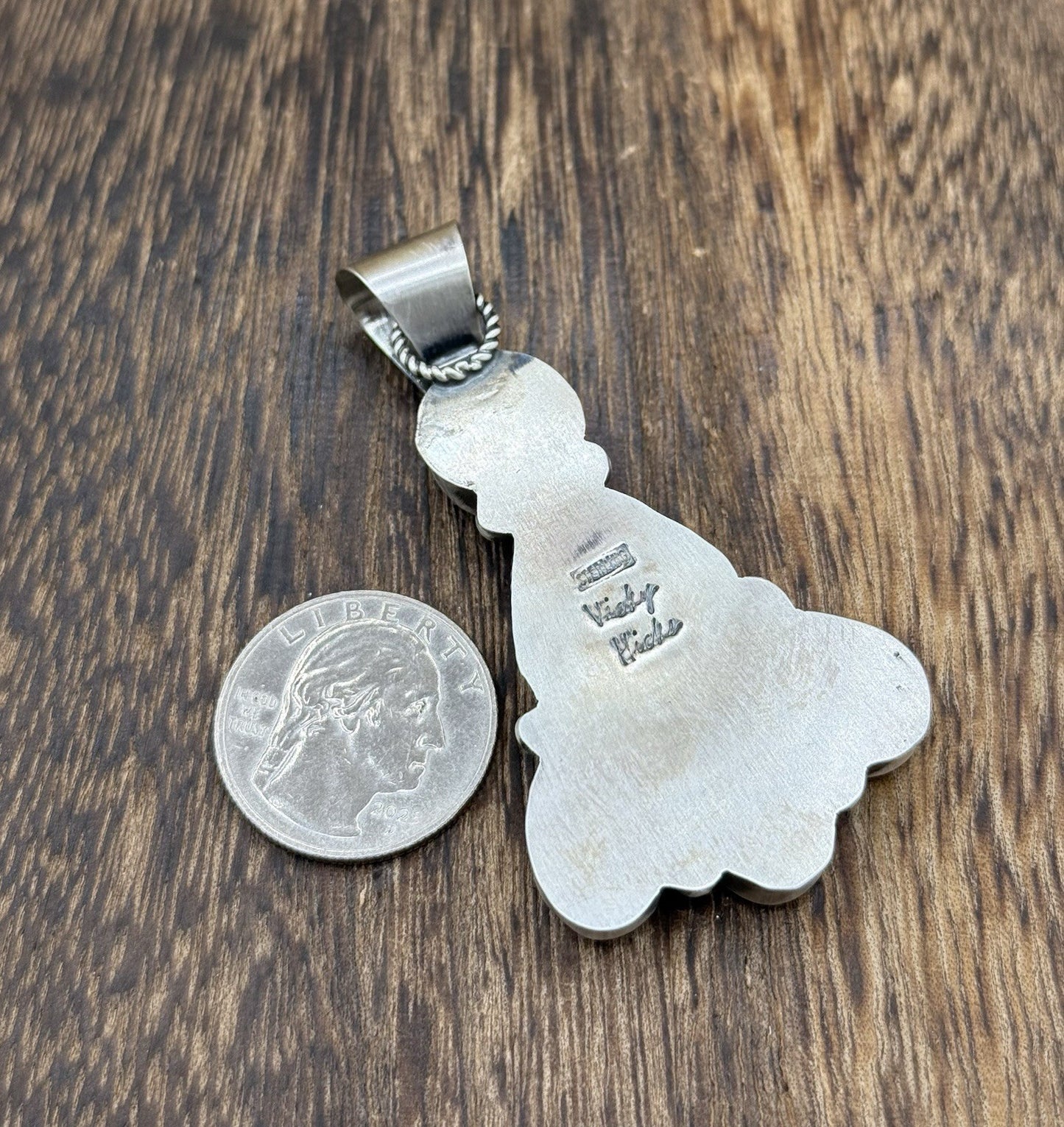 Native Navajo Handmade Sterling Silver Multi Spiny Oyster Shell Cluster Pendant