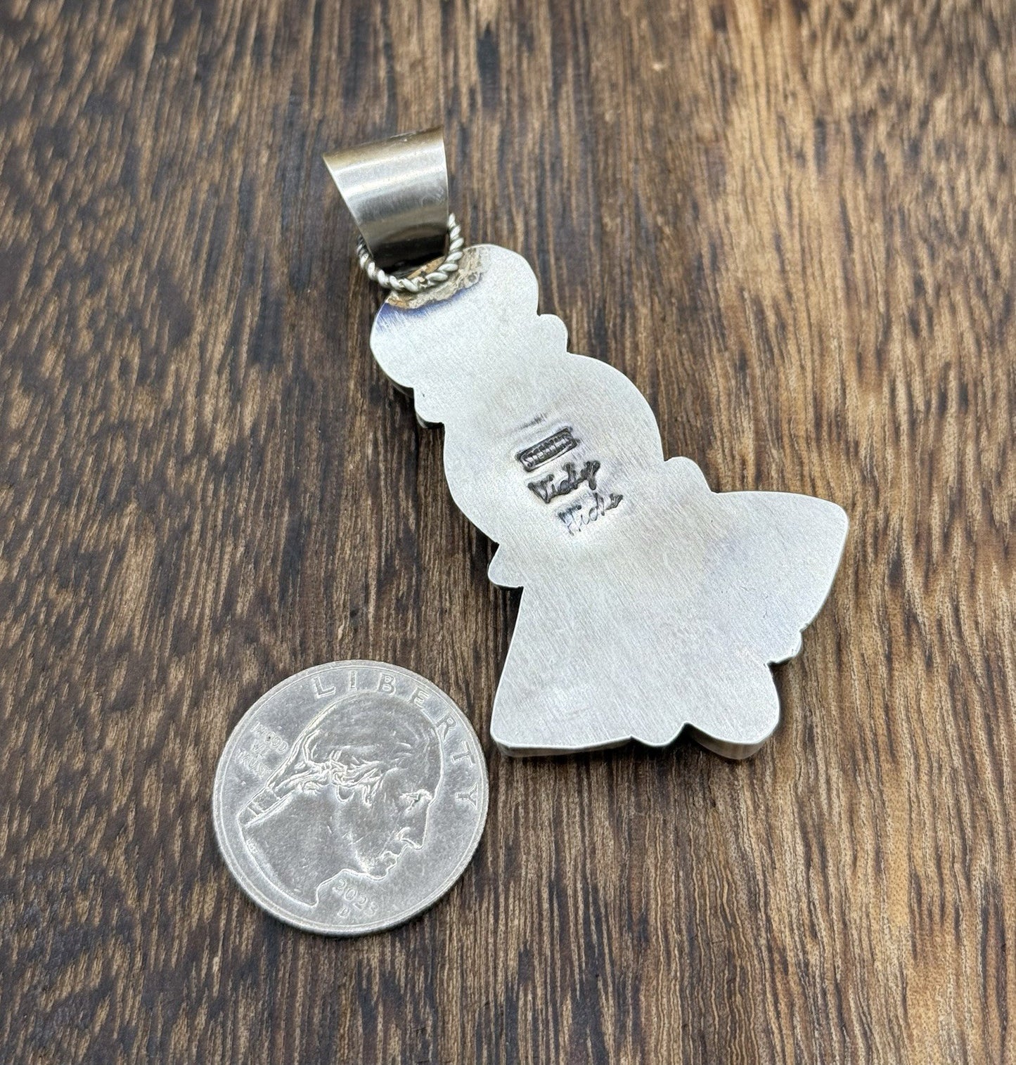 Native Navajo Handmade Sterling Silver Multi Spiny Oyster Shell Cluster Pendant