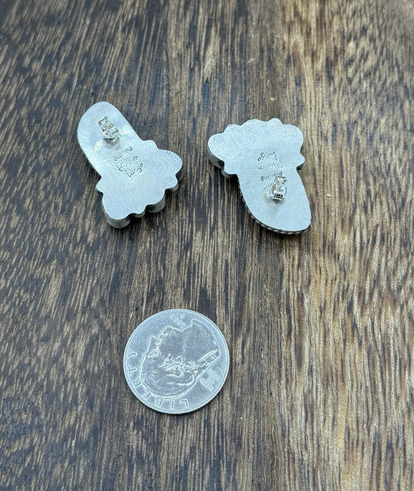 Navajo Handmade Sterling Silver Multi Color Spiny Pink Shell Cluster Earrings