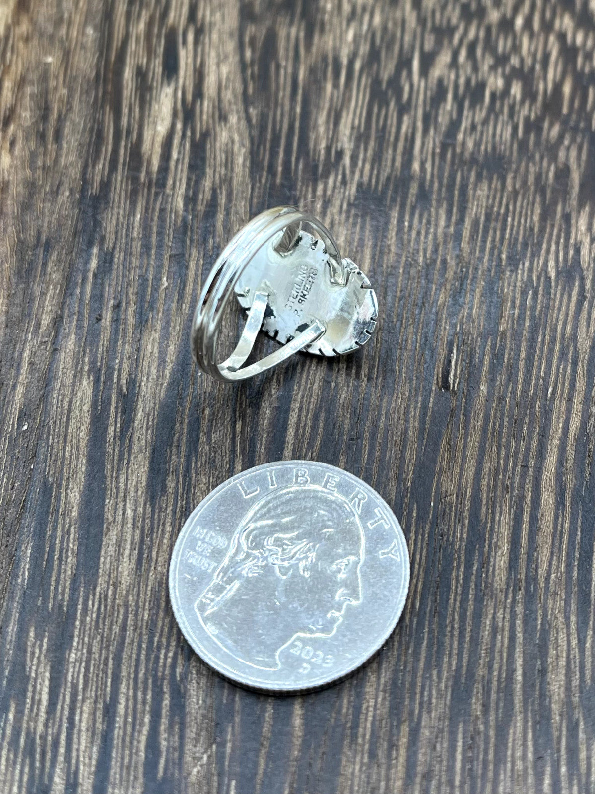 Navajo Handmade Sterling Silver Pink Conch Shell Band Rings By Peggy Skeets