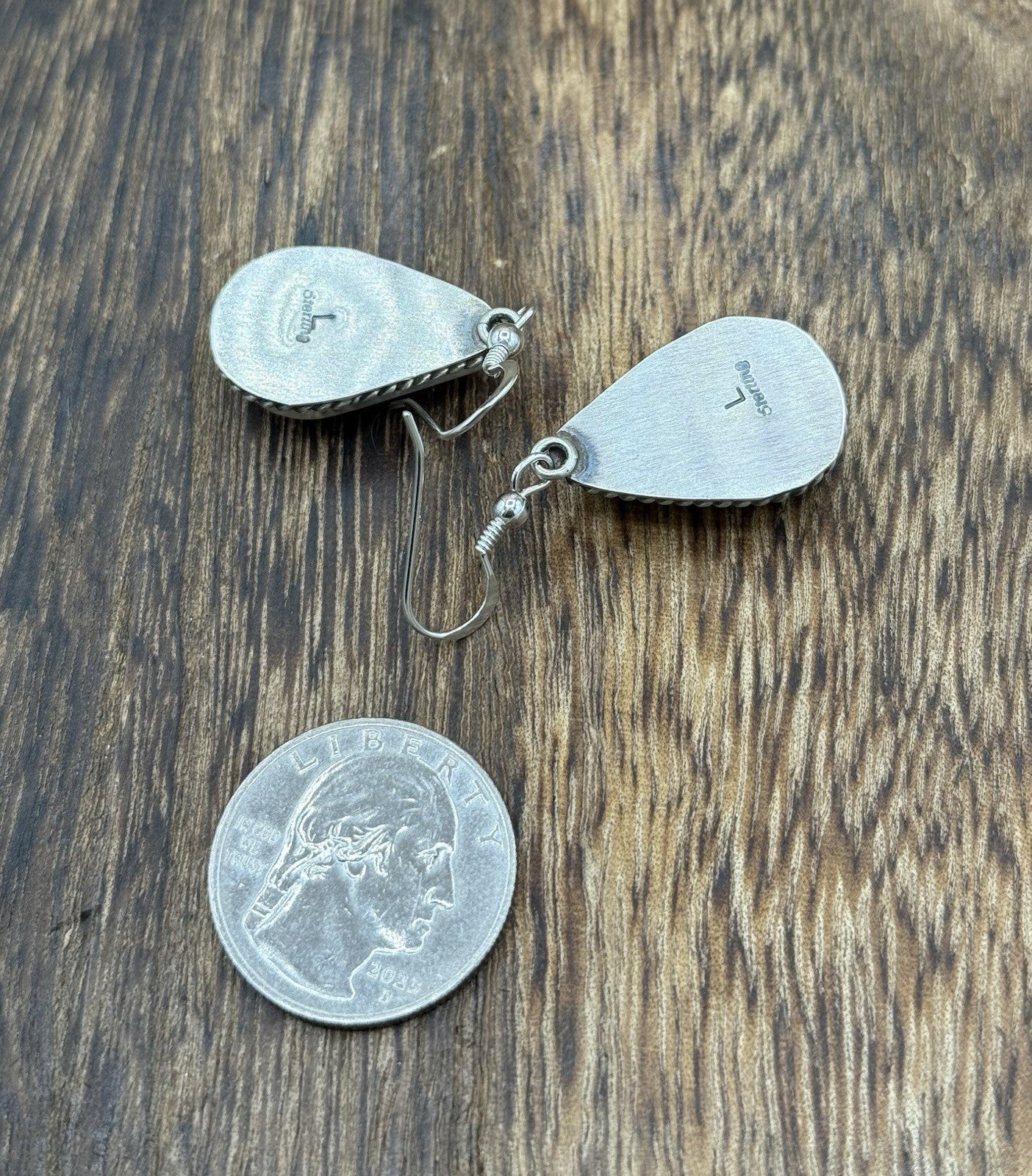 Native Navajo Handmade Sterling Silver Red Spiny Oyster Shell Dangle Earrings