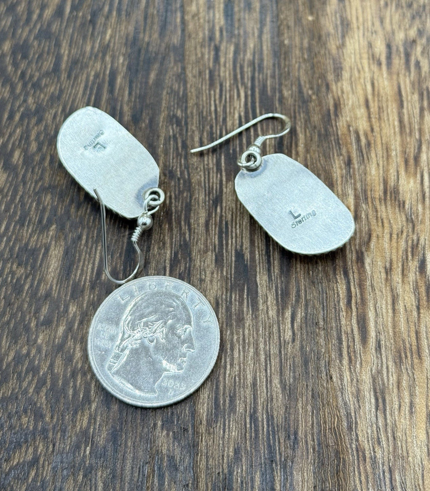 Native Navajo Handmade Sterling Silver Red Spiny Oyster Shell Dangle Earrings