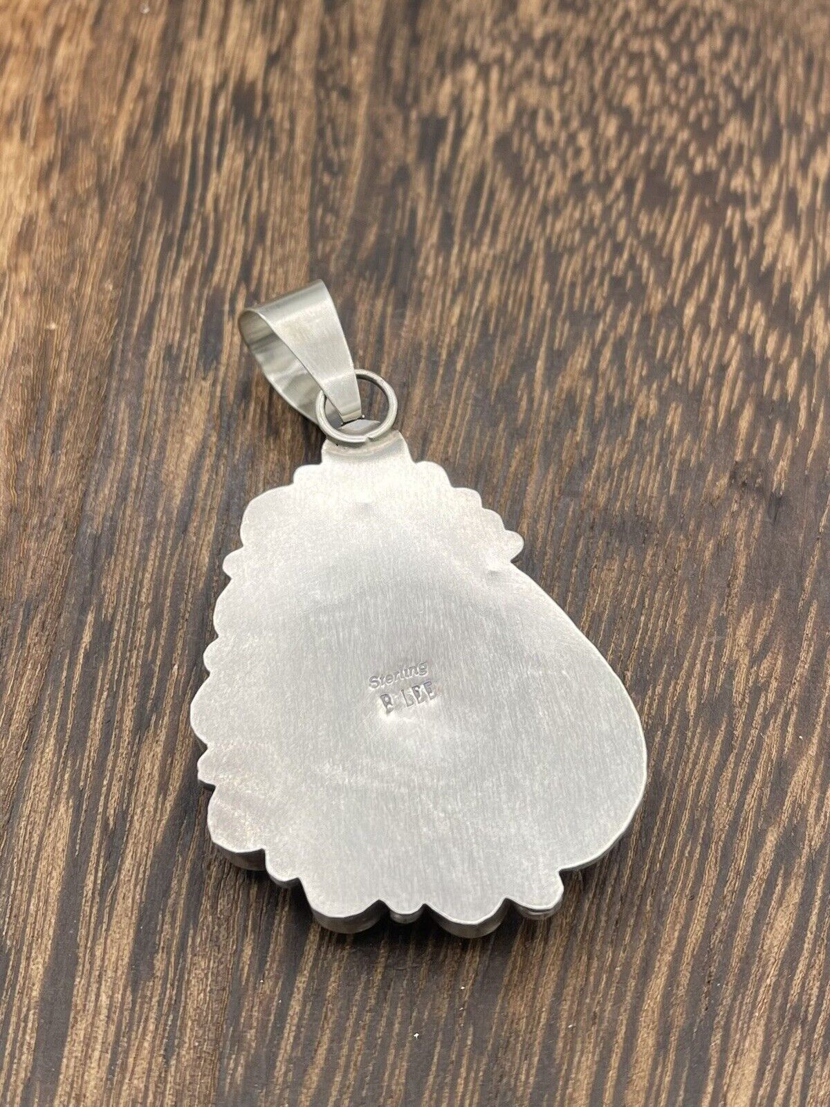 Native American Navajo Silver Handmade Turquoise Cluster Pendant - Betta Lee