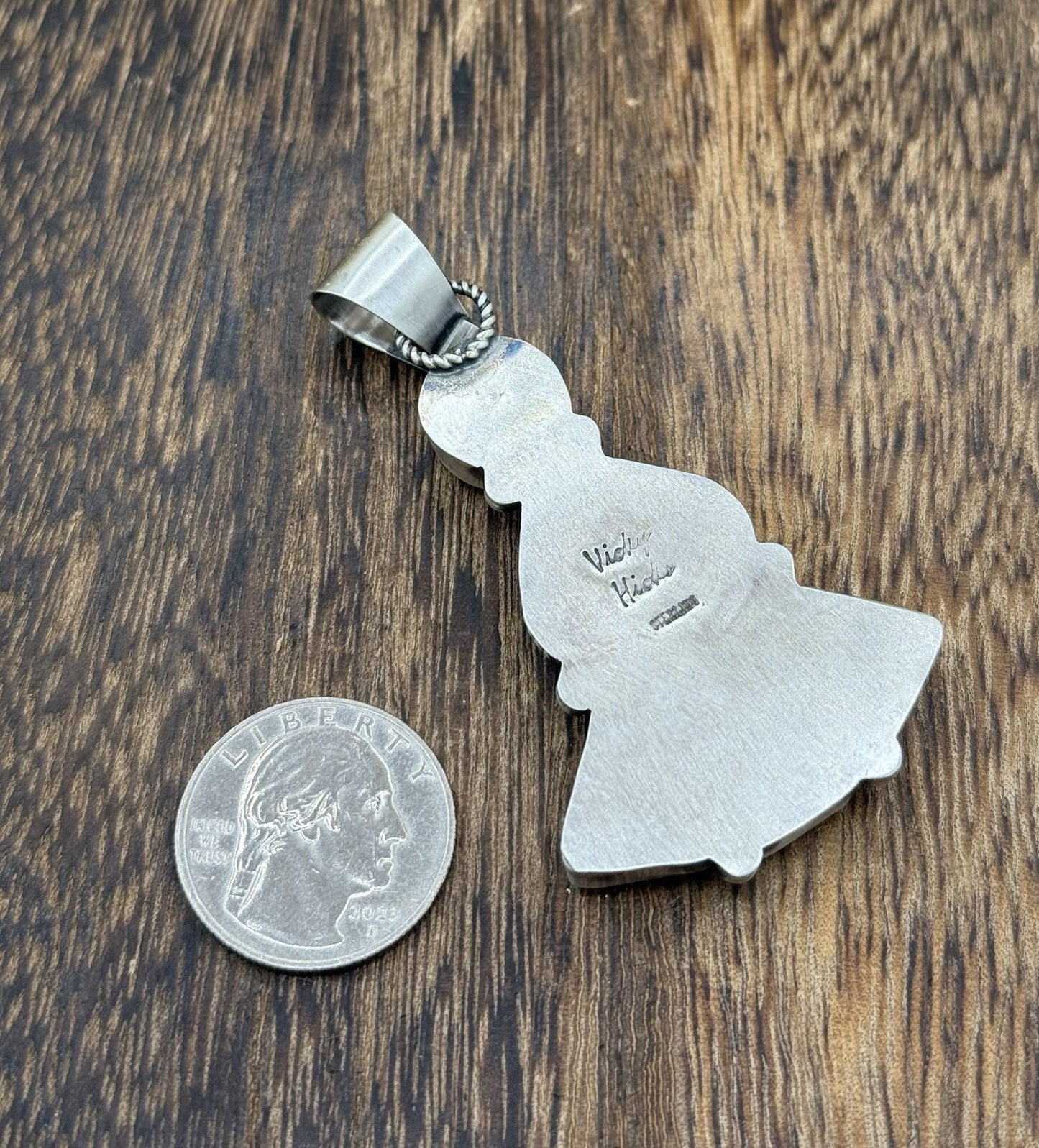 Native Navajo Handmade Sterling Silver Multi Spiny Oyster Shell Cluster Pendant