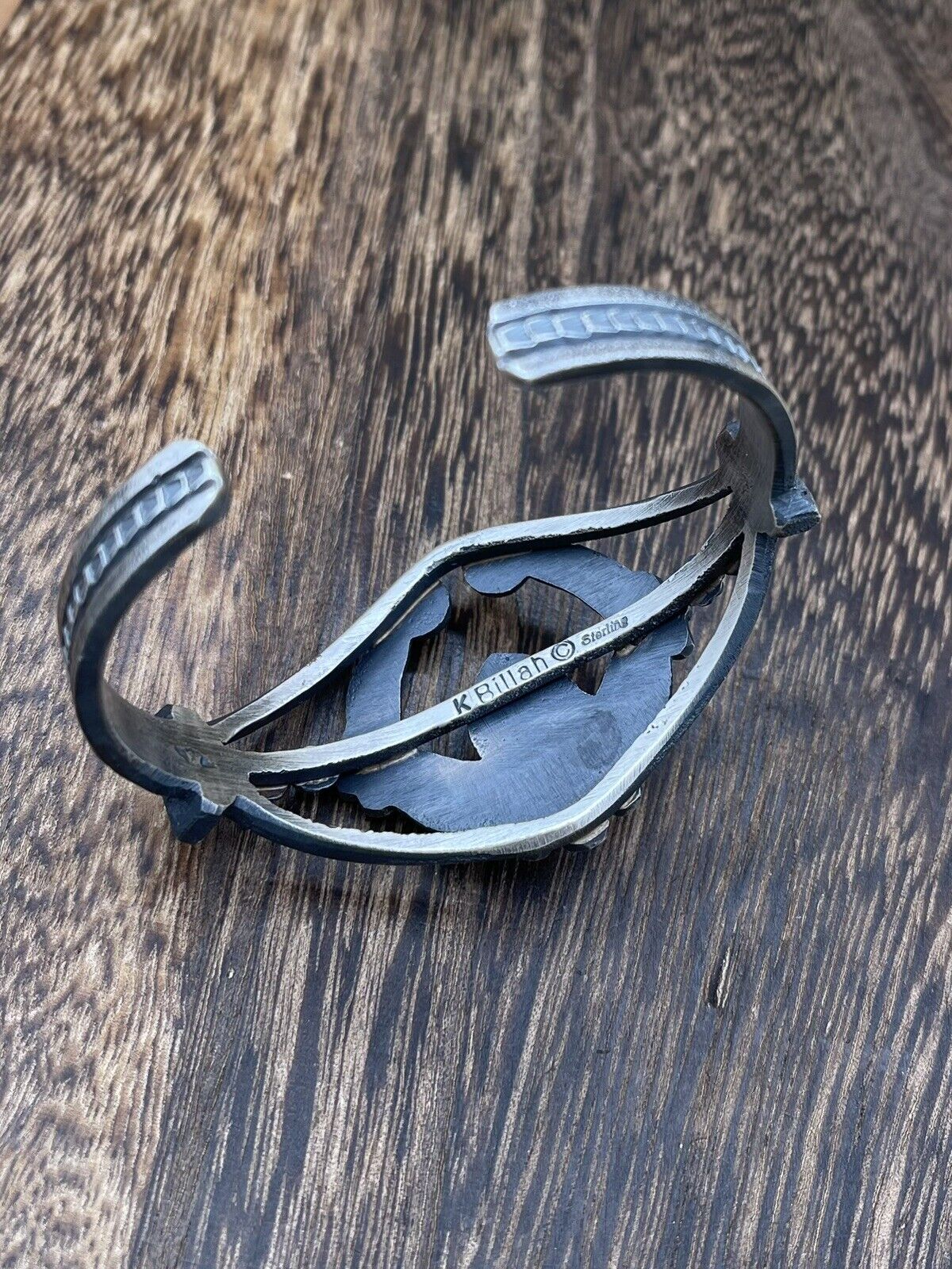 Native American Silver Navajo Handmade Golden Hills Turquoise Old look Bracelet