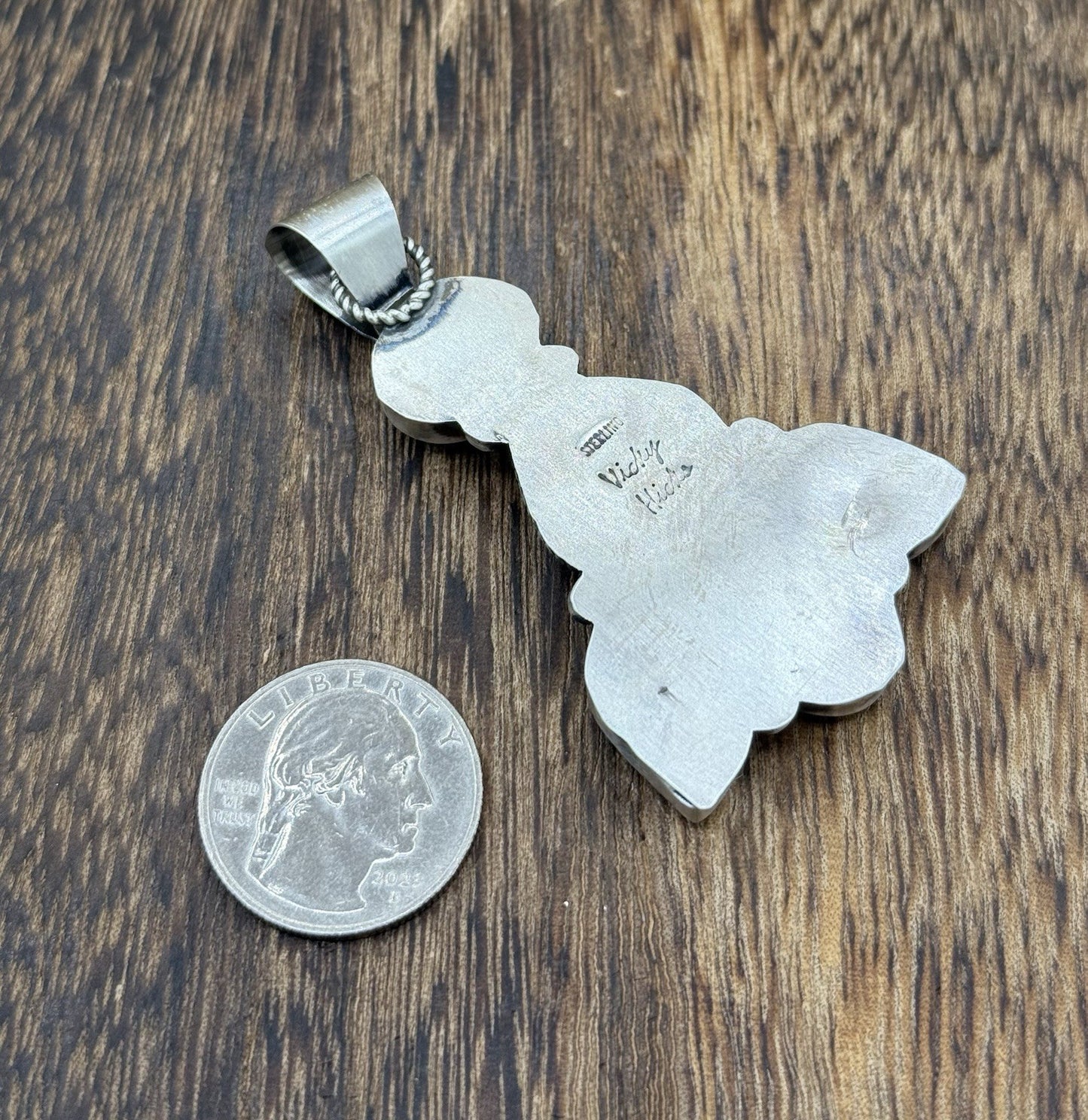 Native Navajo Handmade Sterling Silver Multi Spiny Oyster Shell Cluster Pendant