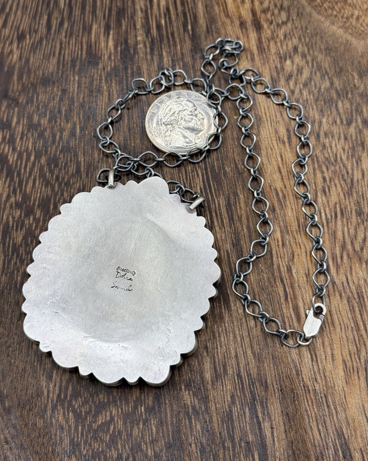 Navajo Handmade Silver Golden Hills Turquoise & White Buffalo Cluster Necklace