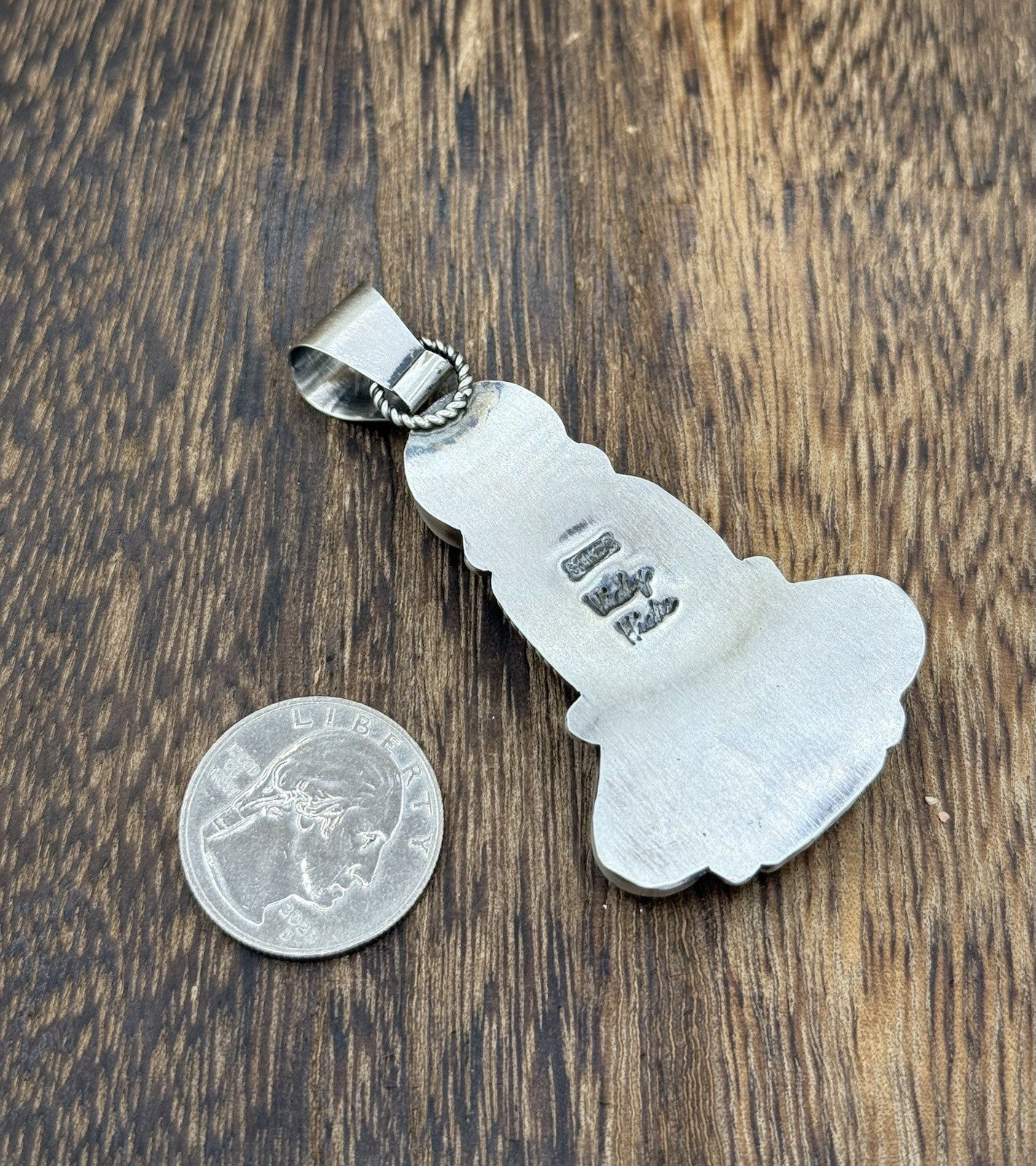 Native Navajo Handmade Sterling Silver Multi Spiny Oyster Shell Cluster Pendant