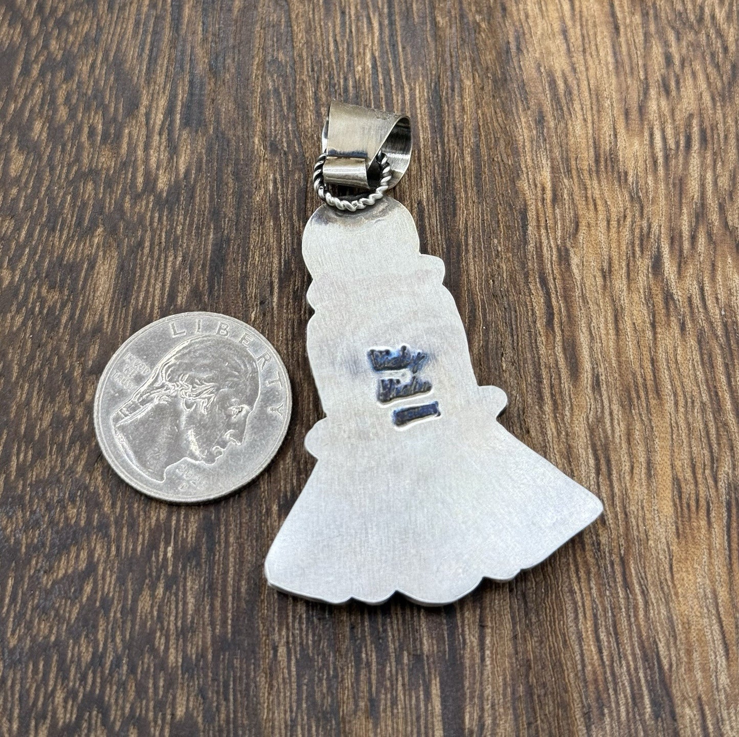 Native Navajo Handmade Sterling Silver Multi Spiny Oyster Shell Cluster Pendant