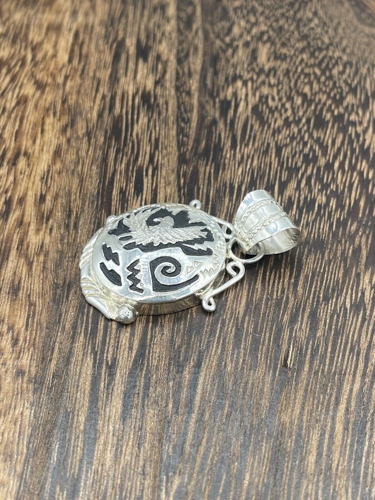 Native American Sterling Silver Navajo Handmade Pendant