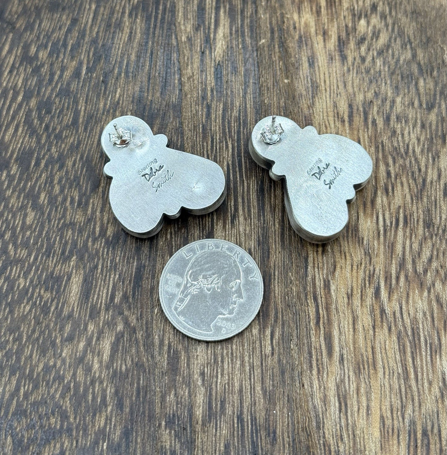 Navajo Handmade Sterling Silver Multi Color Turquoise Spiny Cluster Earrings