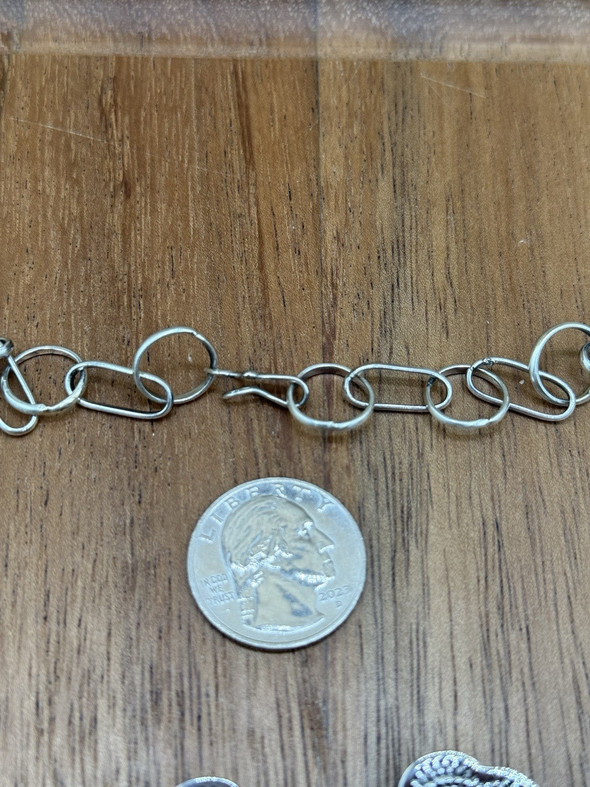 Navajo Handmade Sterling Silver Stamped Concho Shiny Lariat Necklace Set 24”