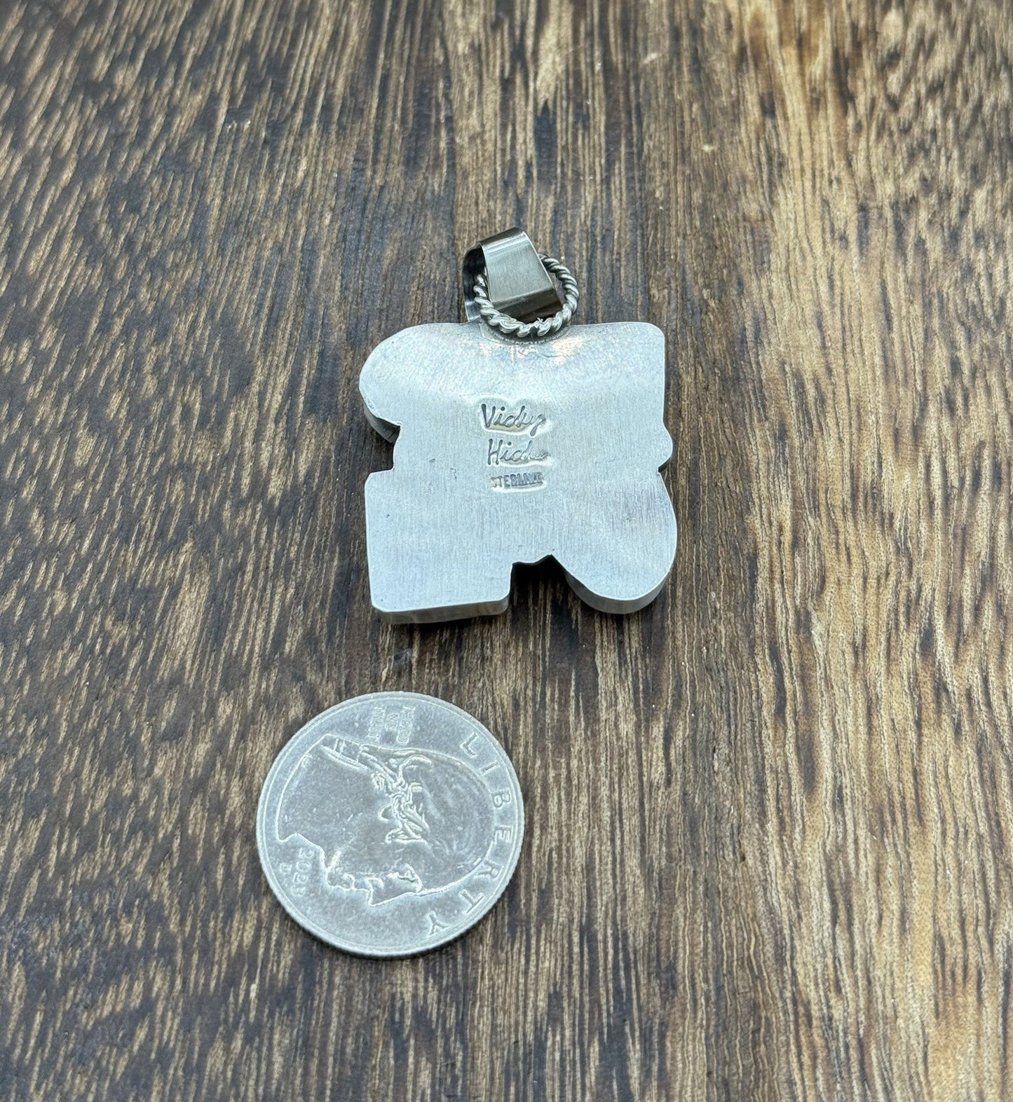 Navajo Handmade Sterling Silver Multi Color Turquoise Spiny Cluster Pendant