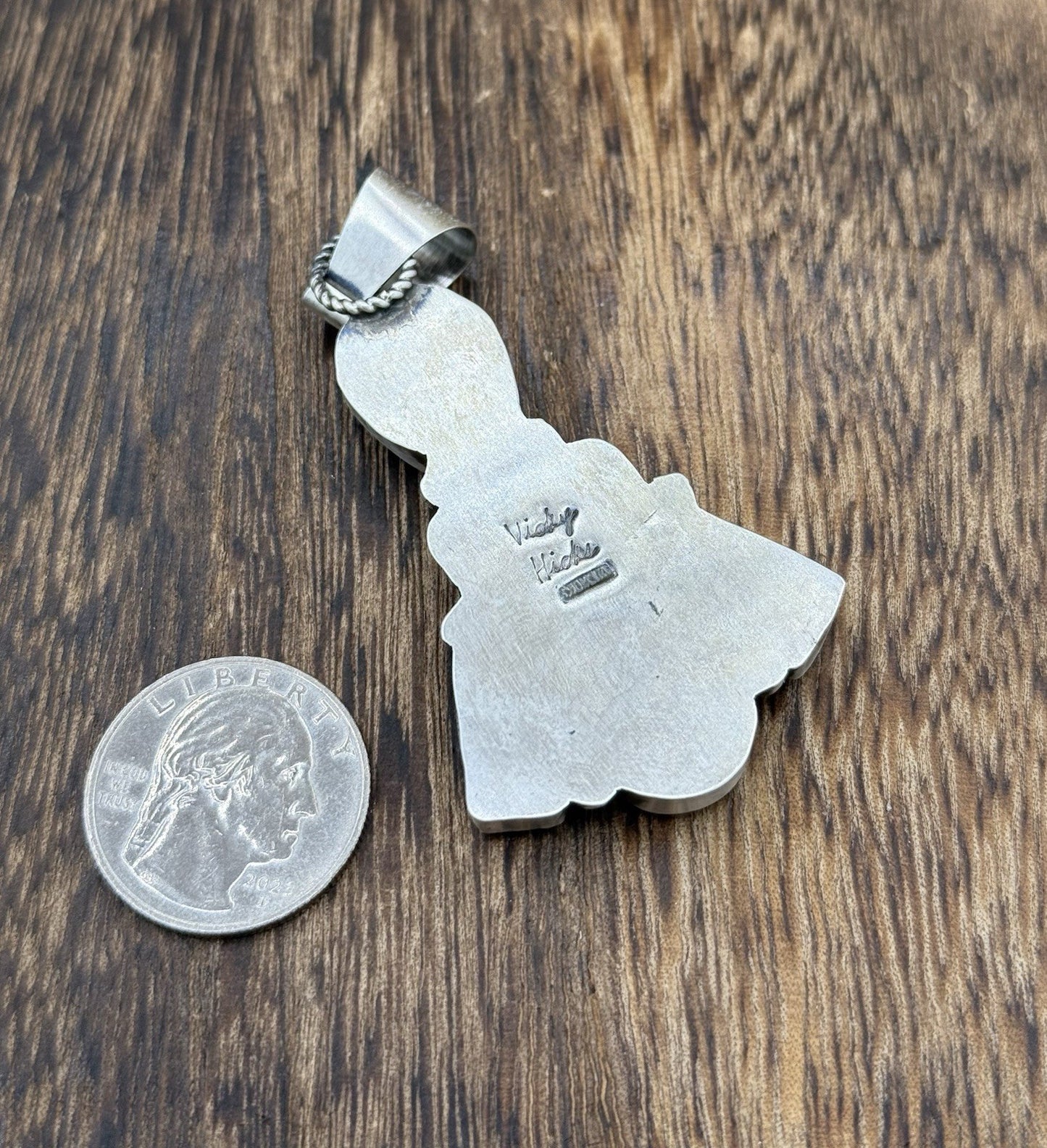 Native Navajo Handmade Sterling Silver Multi Spiny Oyster Shell Cluster Pendant