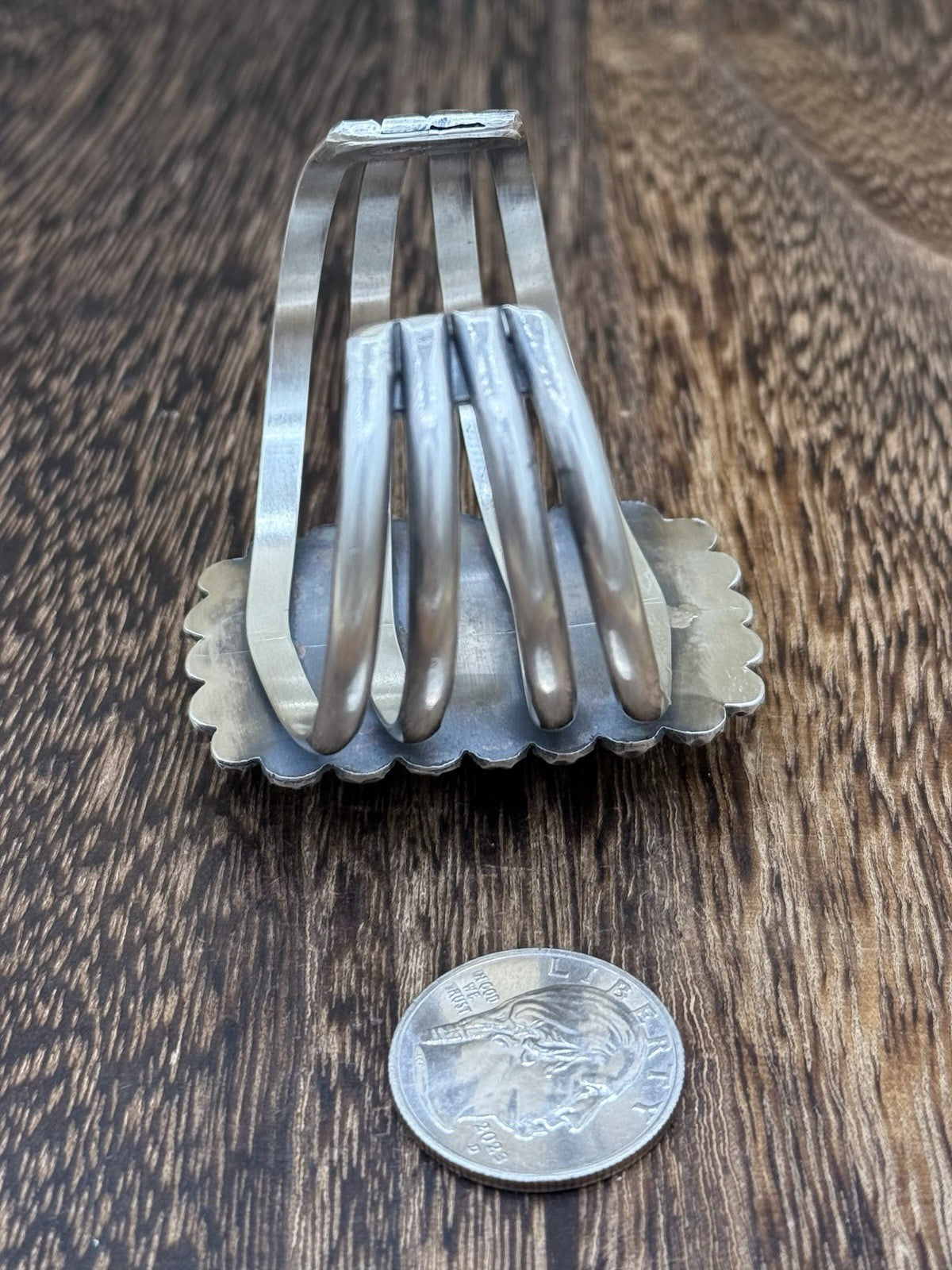 Native Navajo Handmade Sterling Silver Royston Turquoise Old Look Cuff Bracelet