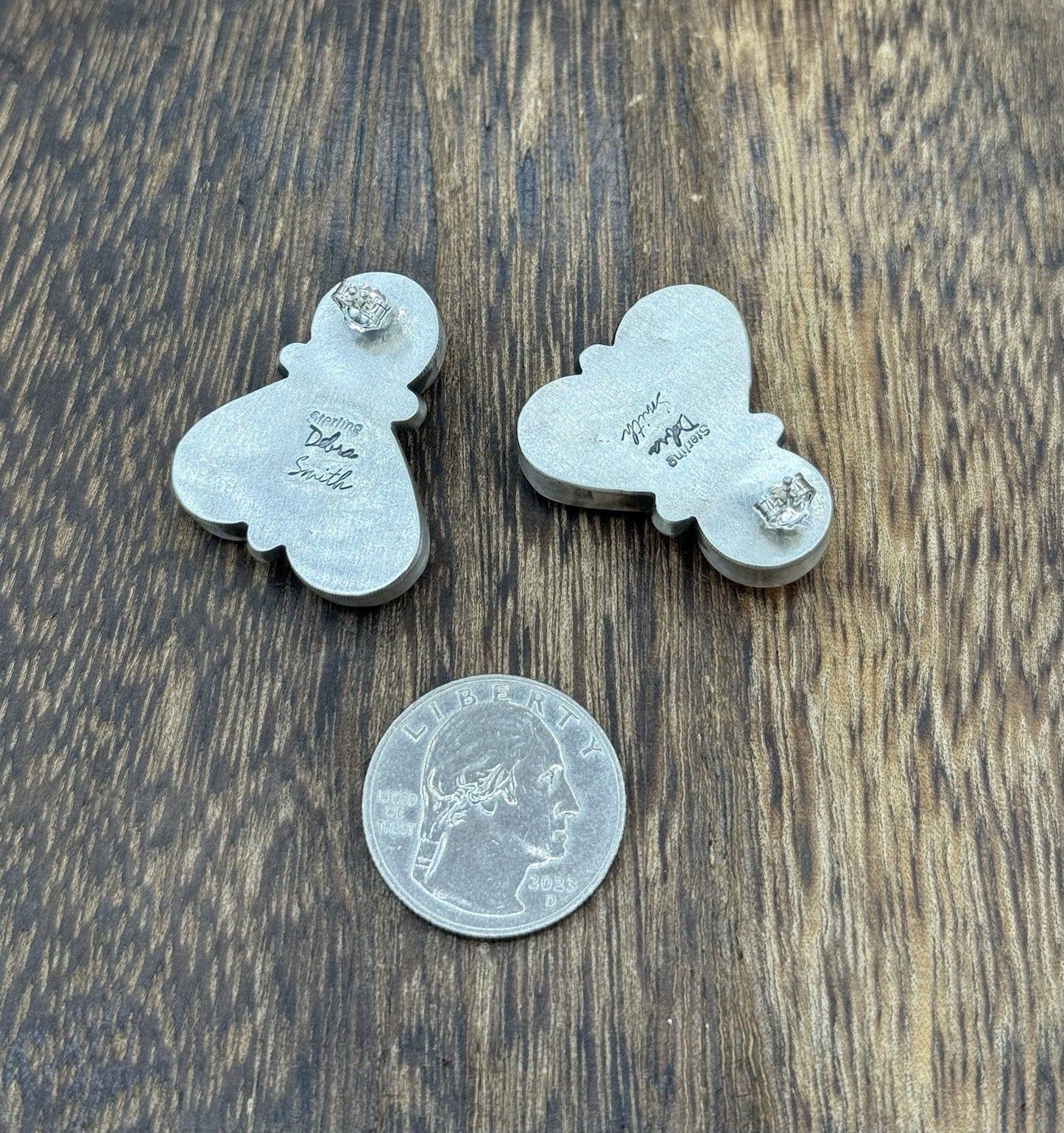 Navajo Handmade Sterling Silver Multi Color Turquoise Spiny Cluster Earrings