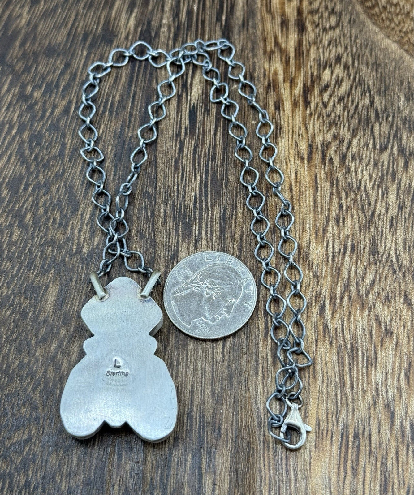 Navajo Handmade Sterling Silver Multi stone Turquoise  Cluster Bar Necklace 18”