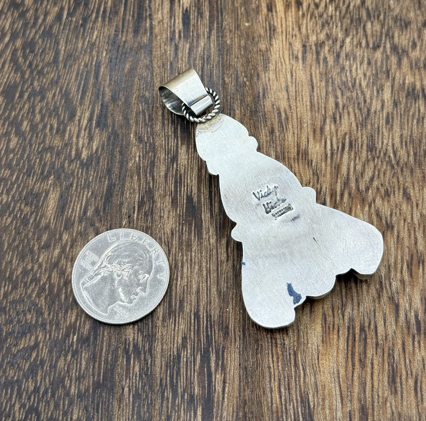 Native Navajo Handmade Sterling Silver Multi Spiny Oyster Shell Cluster Pendant