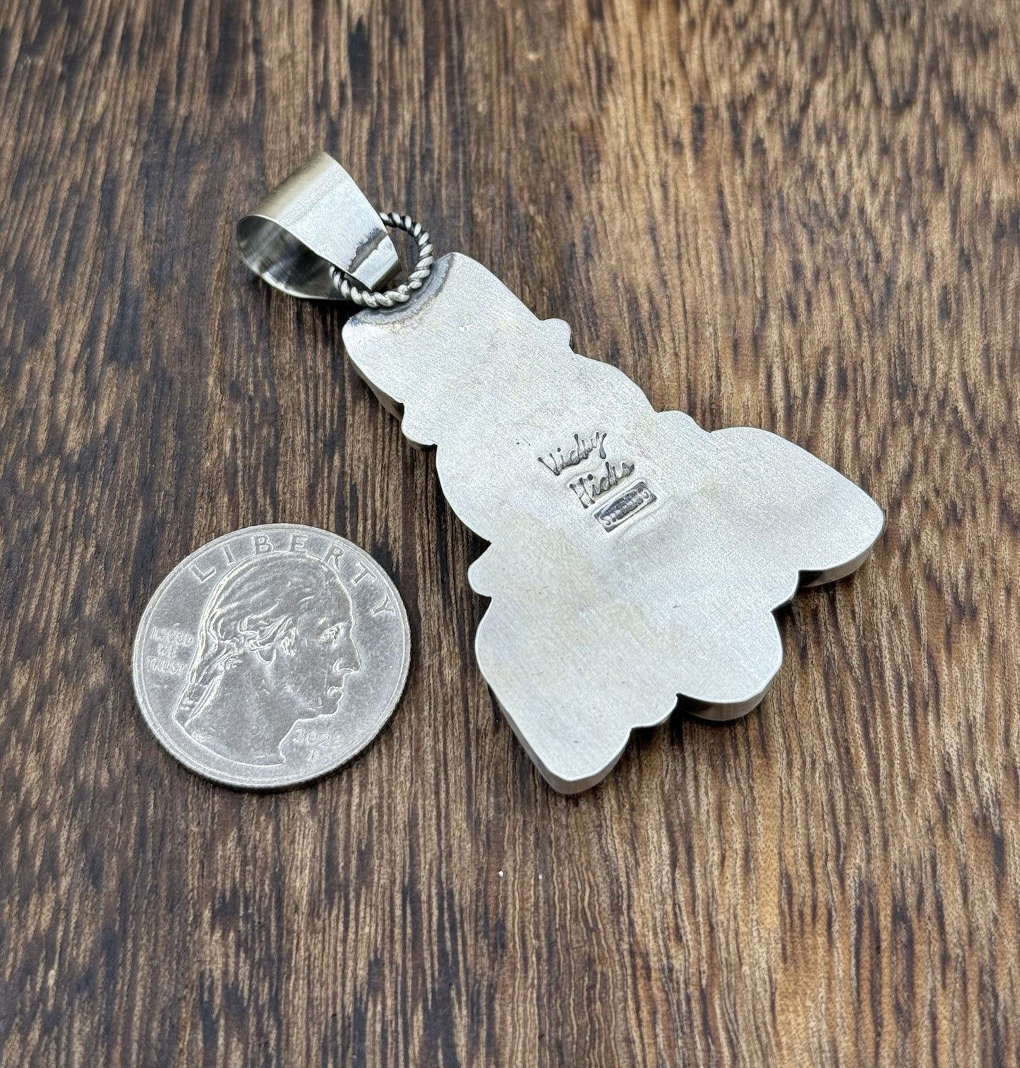 Native Navajo Handmade Sterling Silver Multi Spiny Oyster Shell Cluster Pendant