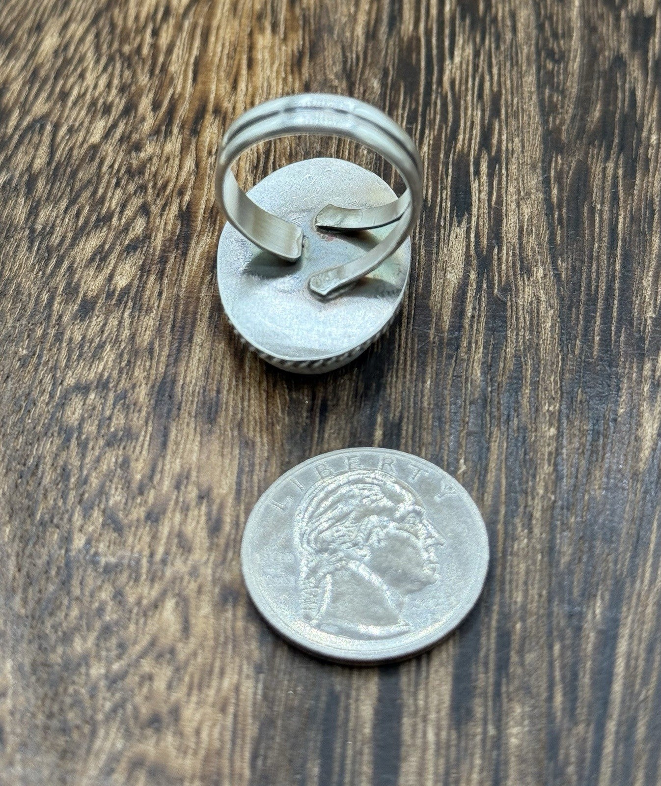 Navajo Handmade Sterling Silver Dahlia Rose Adjustable Ring Size 7 To 10