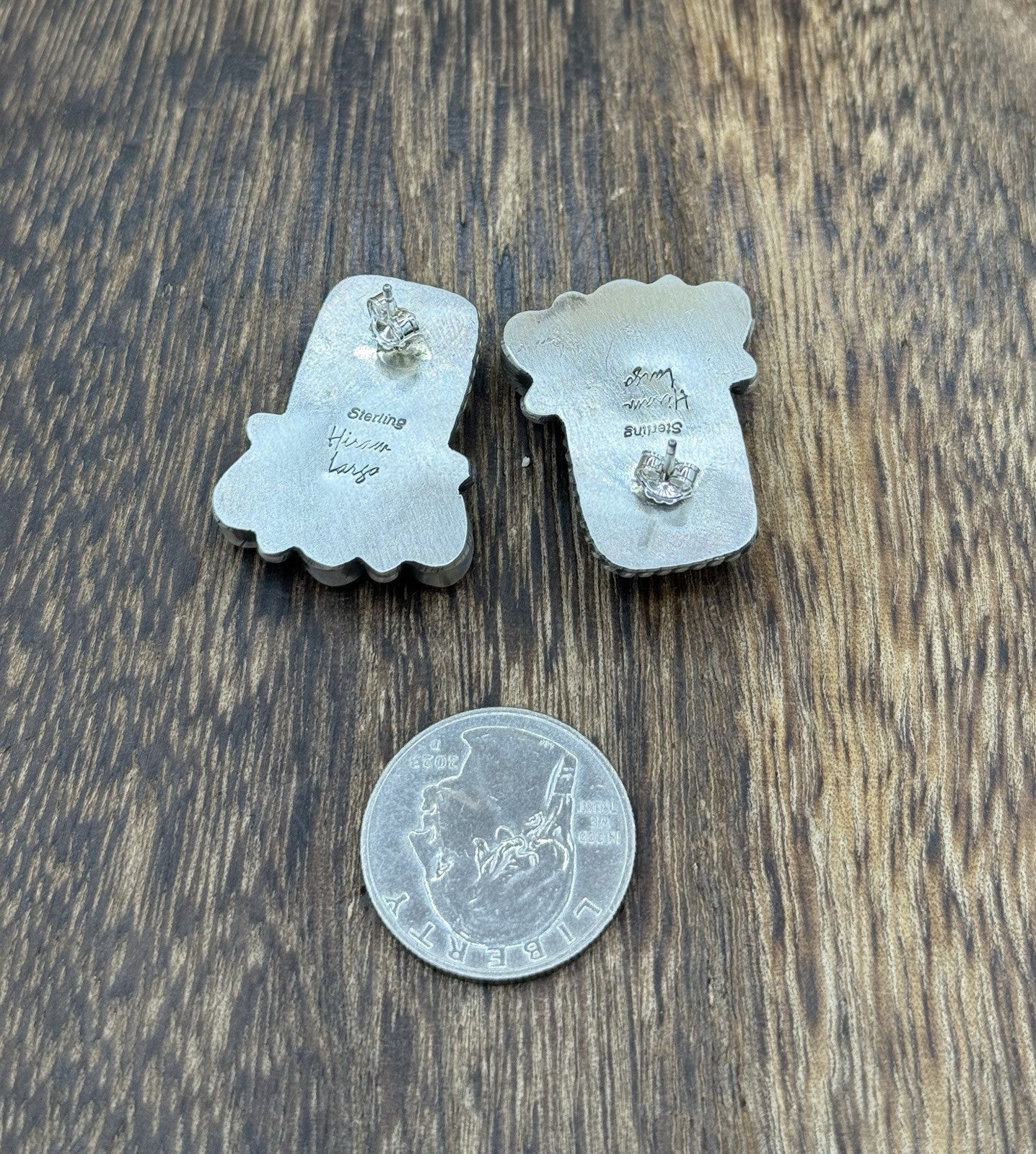 Navajo Handmade Sterling Silver Multi Color Spiny Pink Shell Cluster Earrings