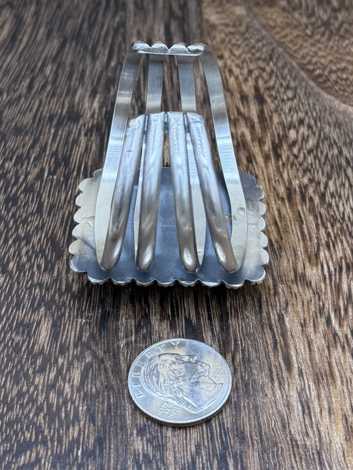 Native Navajo Handmade Sterling Silver Morenci Turquoise Old Look Cuff Bracelet