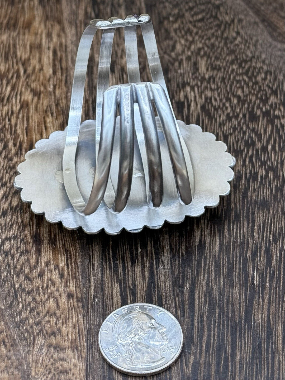 Native Navajo Handmade Sterling Silver Morenci Turquoise Old Look Cuff Bracelet