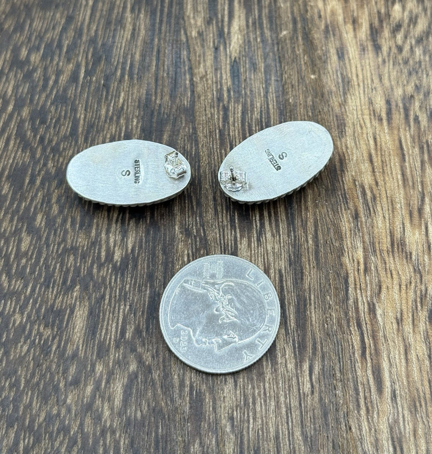 Native Navajo Handmade Sterling Silver Dahlia Rose Stud Earrings