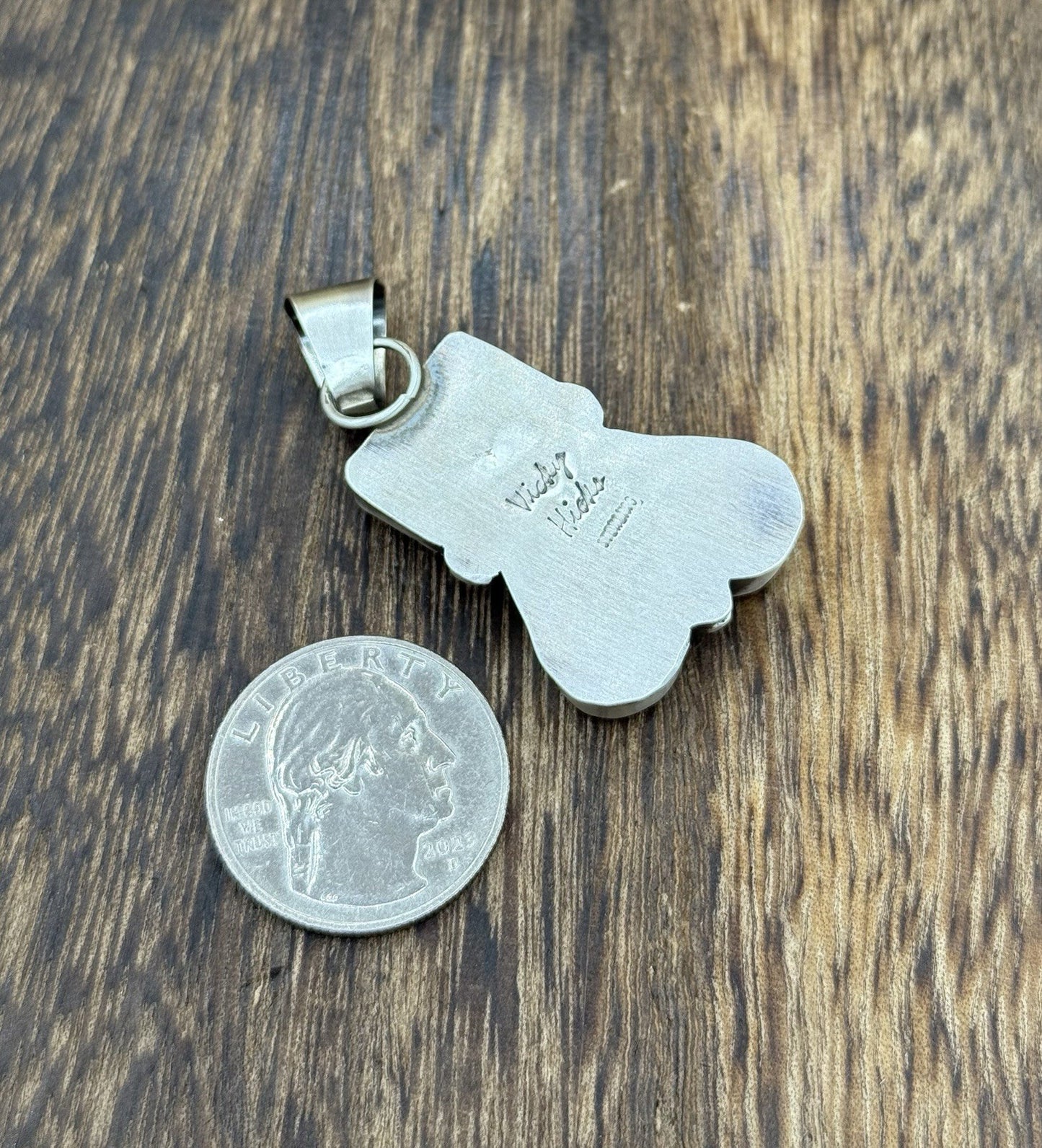 Navajo Handmade Sterling Silver Purple Spiny Oyster Shell Cluster Drop Pendant