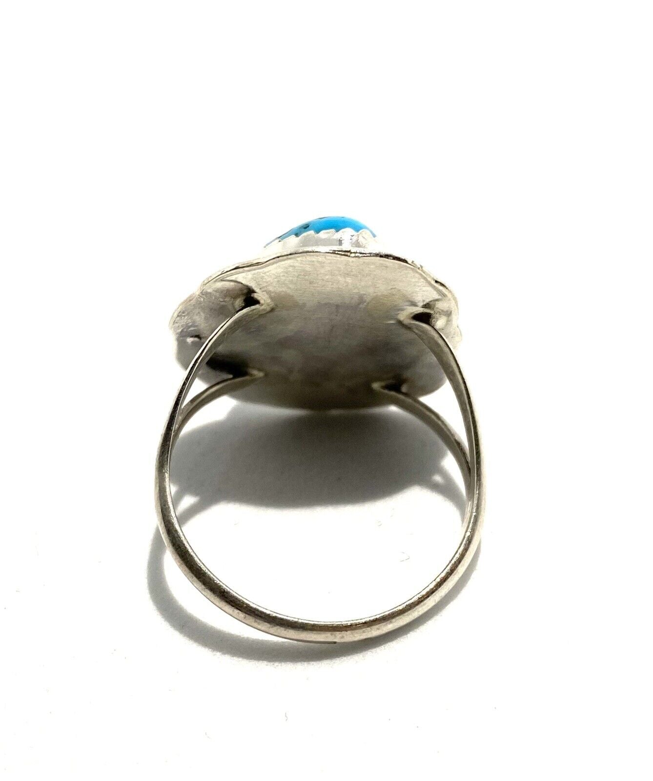 Native American Sterling Navajo Handmade Natural Turquoise Ring Size 9