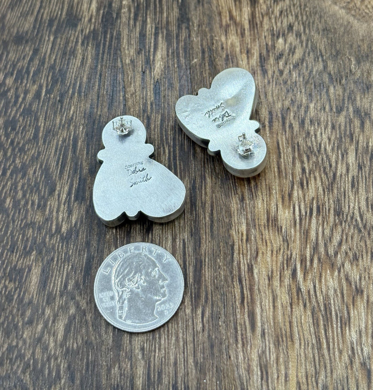 Navajo Handmade Sterling Silver Multi Color Turquoise Spiny Cluster Earrings