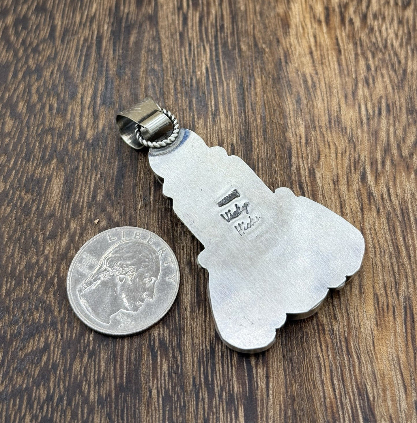 Native Navajo Handmade Sterling Silver Multi Spiny Oyster Shell Cluster Pendant