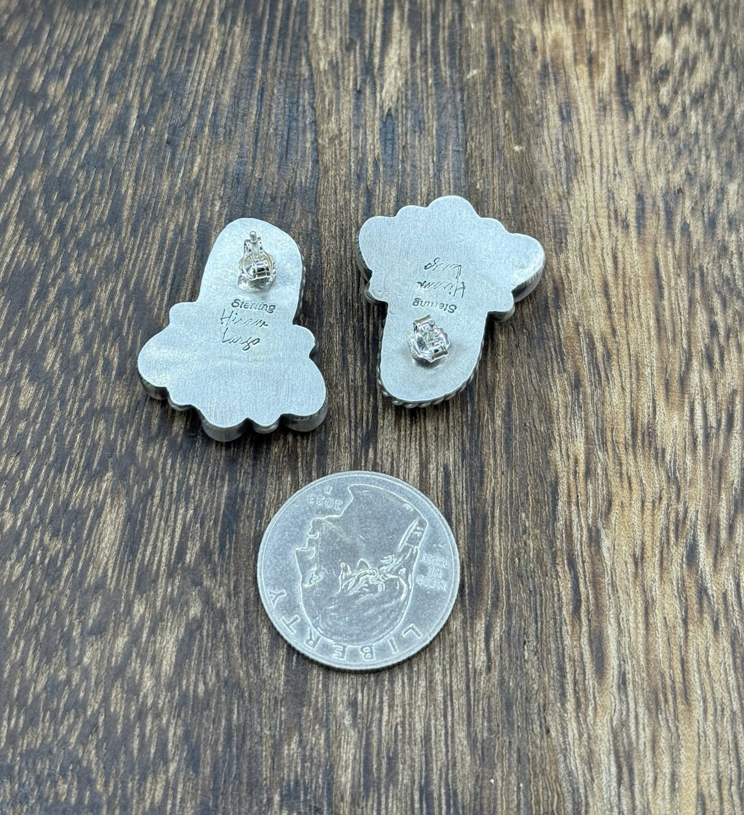 Navajo Handmade Sterling Silver Multi Color Spiny Pink Shell Cluster Earrings