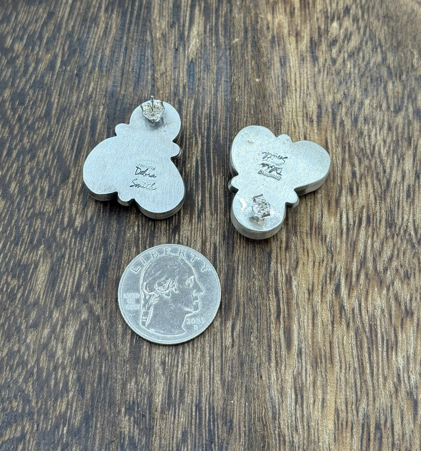 Navajo Handmade Sterling Silver Multi Color Turquoise Spiny Cluster Earrings