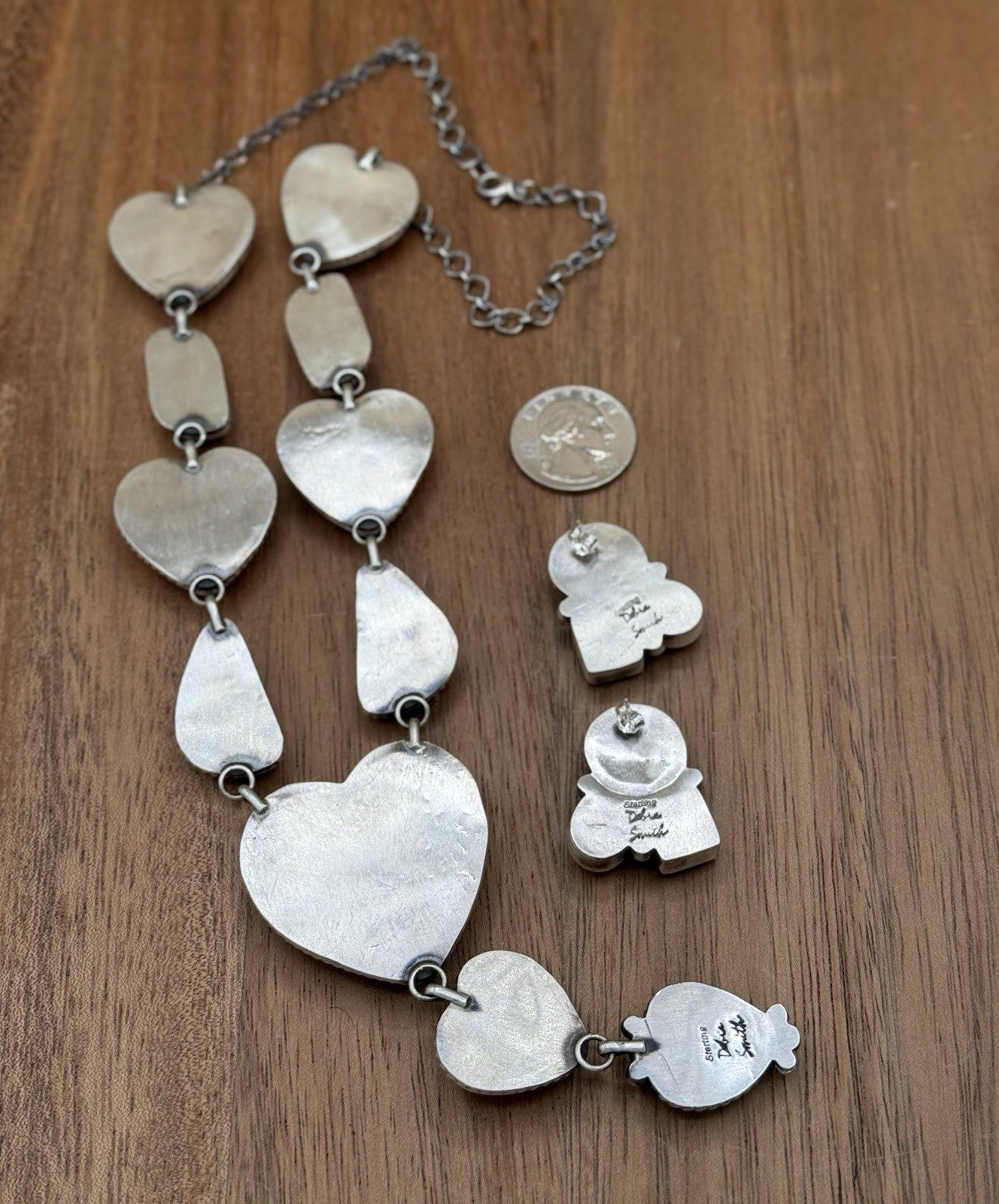 Navajo Handmade Sterling Silver Multi Spiny Oyster Shell Cluster Lariat Necklace